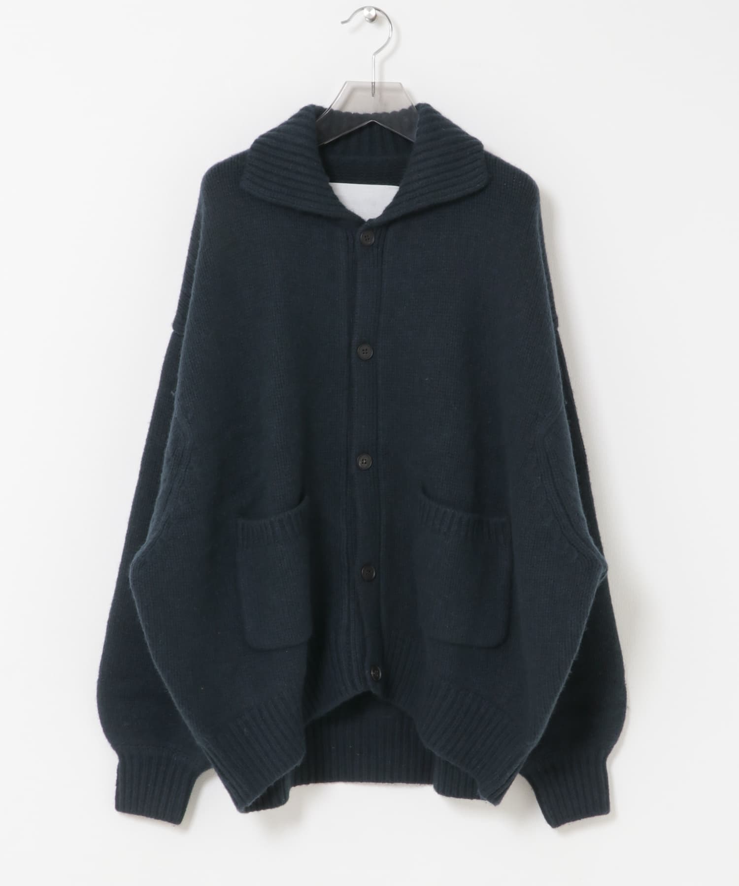 nonnotte　DRAPING KNIT CARDIGAN JACKET Dark Moss Free