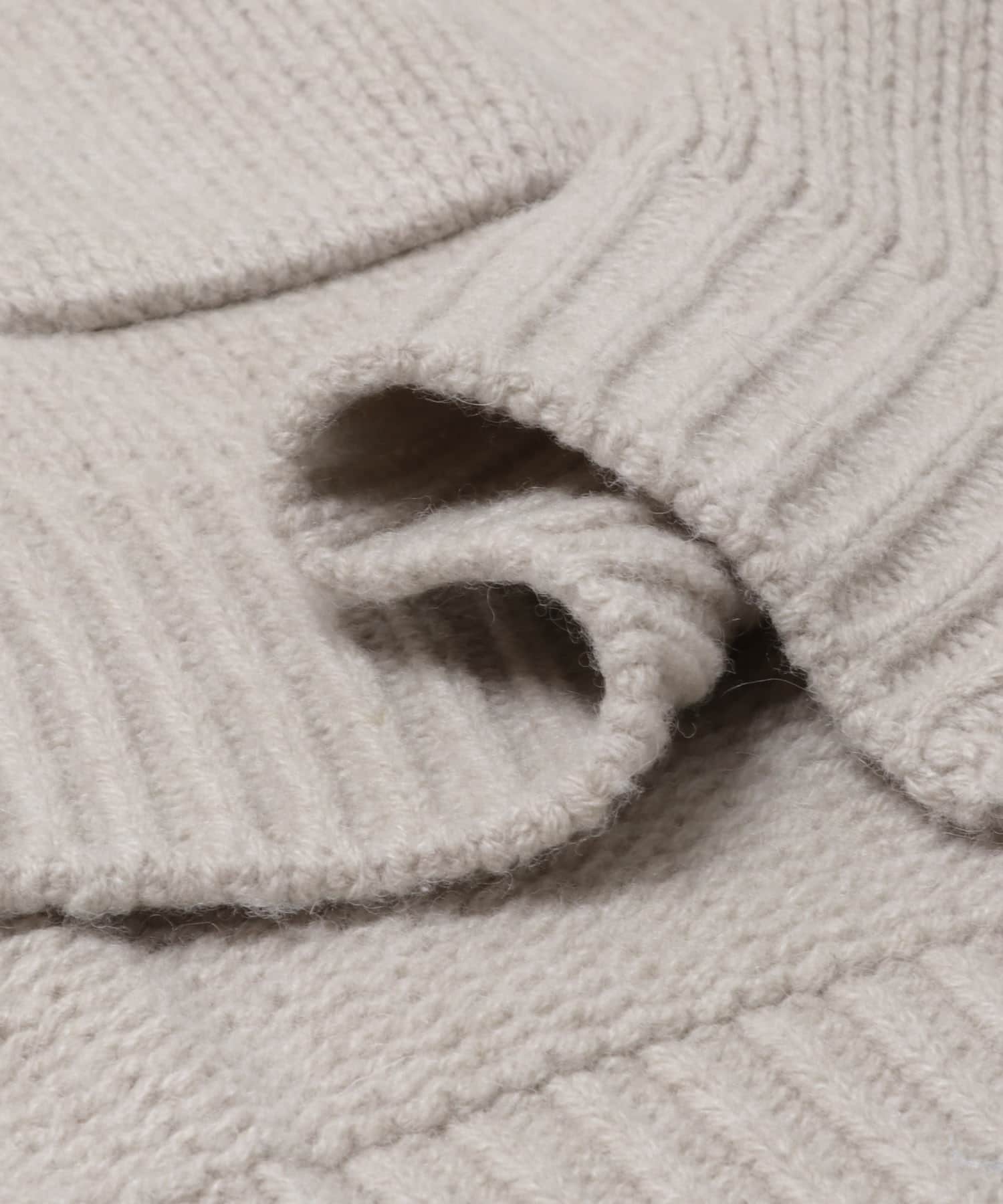 nonnotte　DRAPING KNIT CARDIGAN JACKET Raw Ecru Free