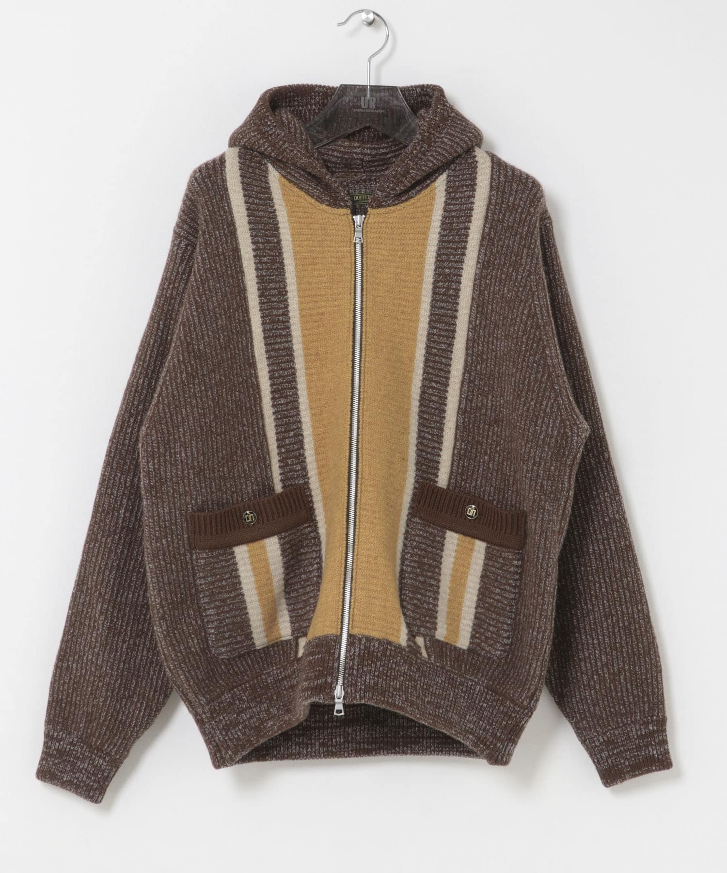 The DUFFER N NEPHEWS　KNITTED ZIP UP HOODIE