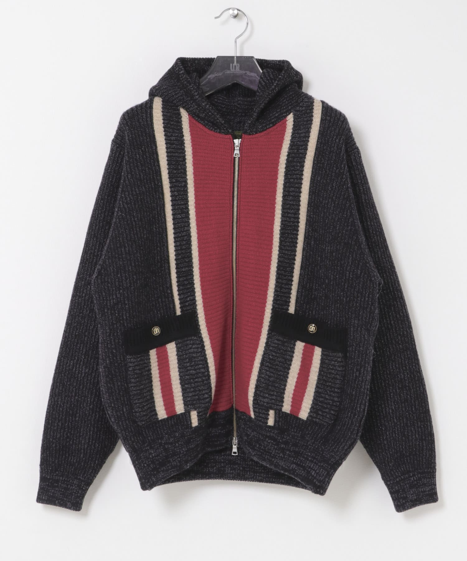 The DUFFER N NEPHEWS　KNITTED ZIP UP HOODIE