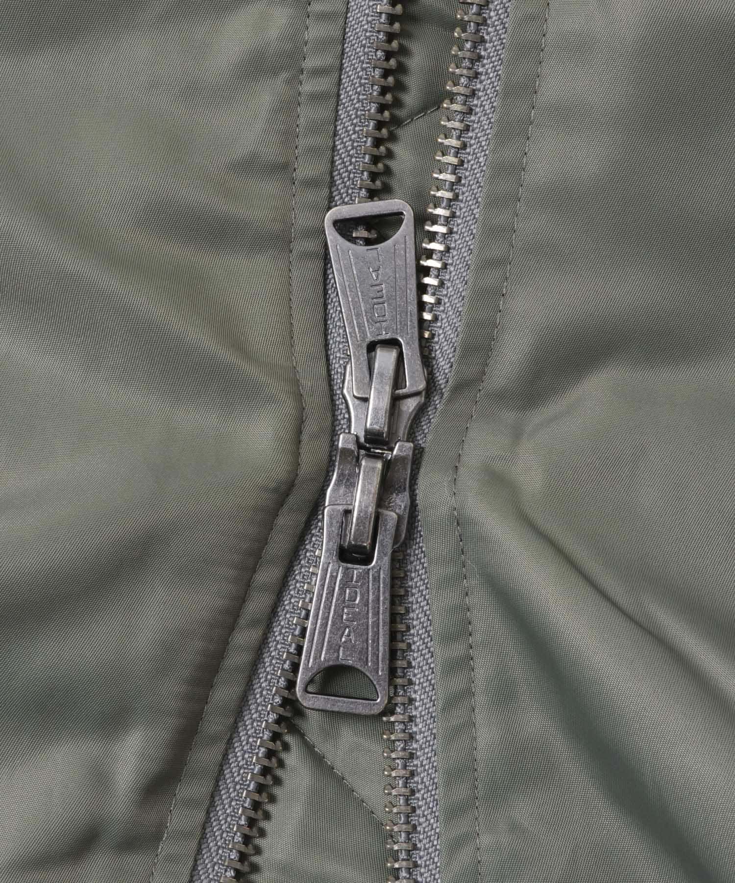 The DUFFER N NEPHEWS　CUT OFF FLIGHT VEST SAGE GREEN M