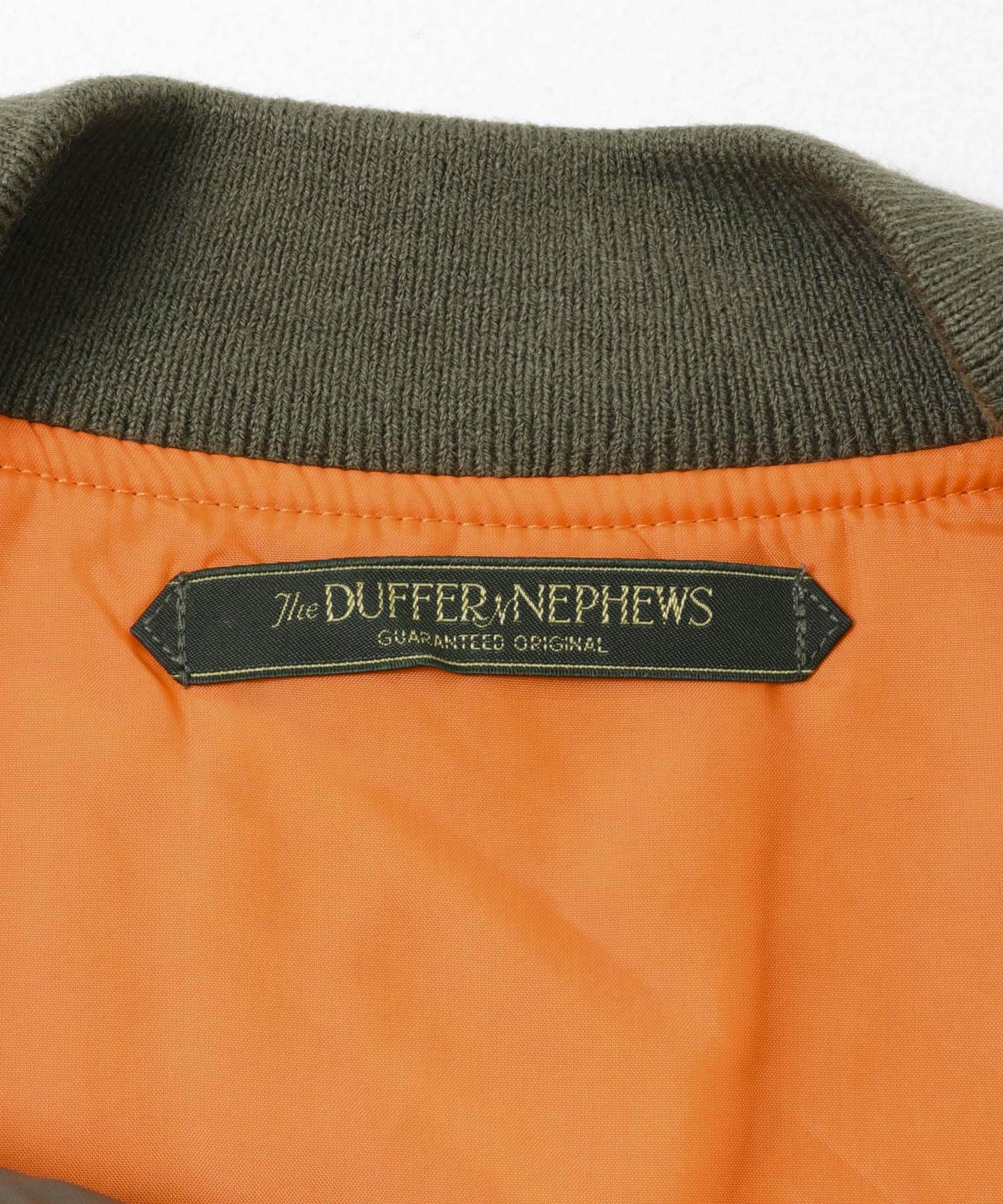 The DUFFER N NEPHEWS　CUT OFF FLIGHT VEST SAGE GREEN M