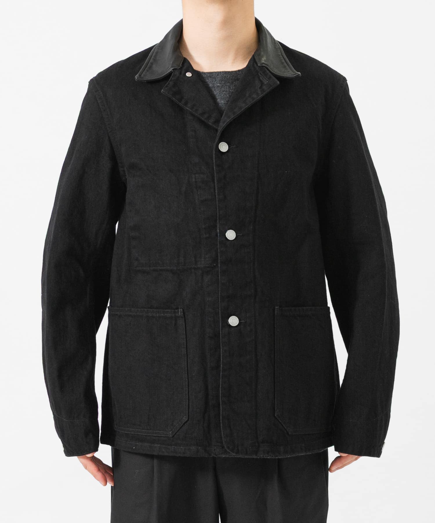美品　ウエアハウス　コリアンジャケット　スーベニア　ブラック　40 Scye SELVEDGE DENIM CHORE JACKET(38 019/クロ): アウター｜URBAN