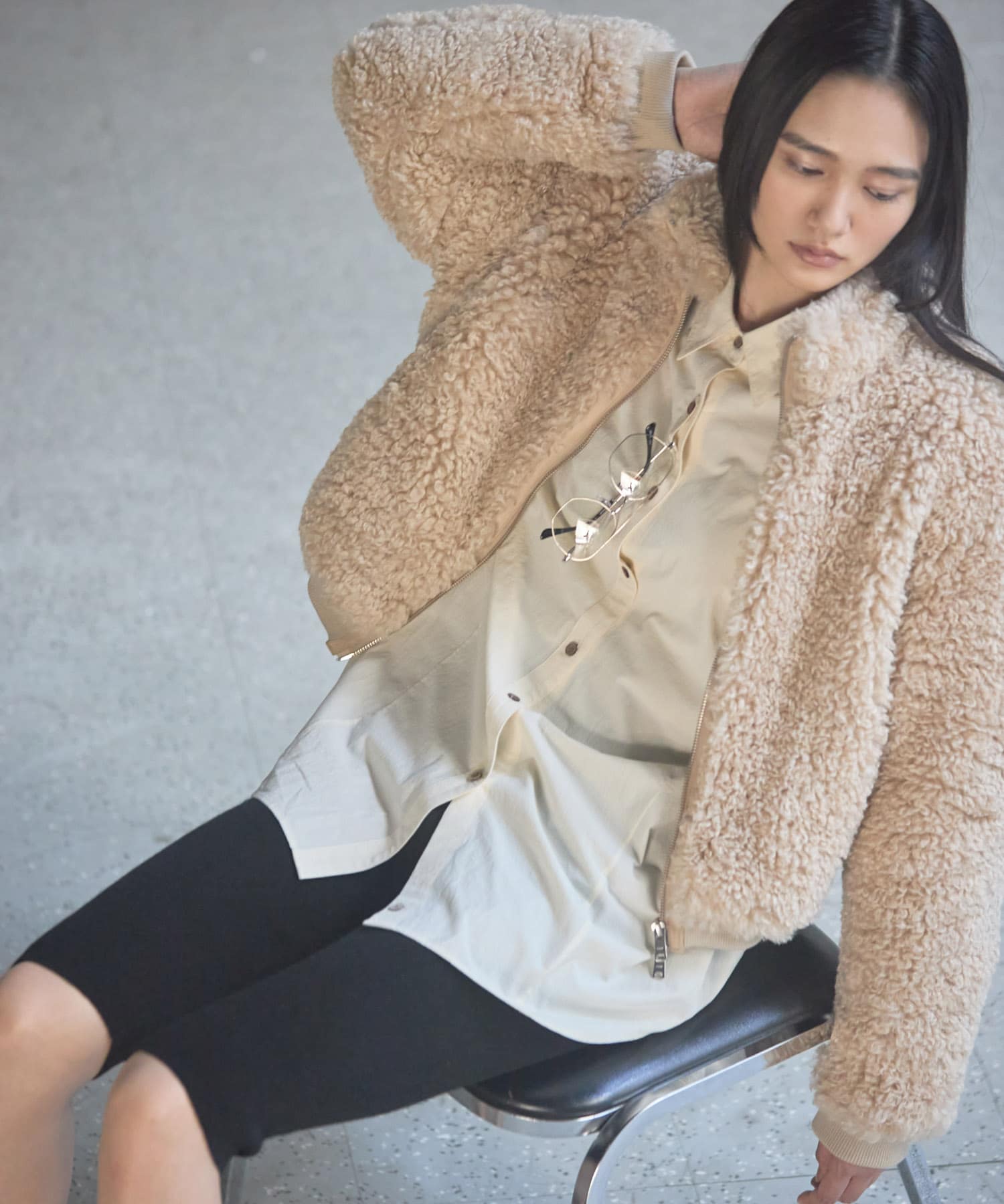 COOR　CURLY FAKE FUR JUMPER