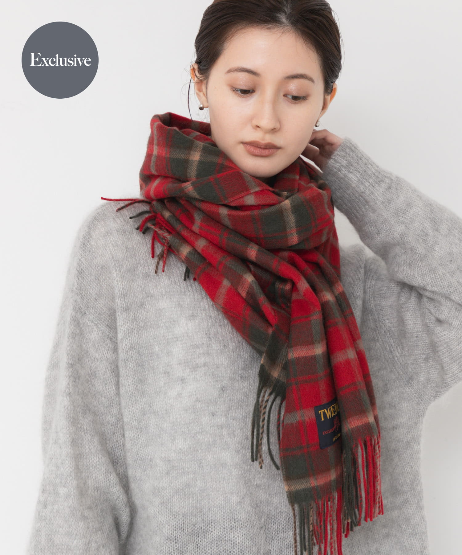 『一部別注カラー』TWEED MILL　Lambswool Stole