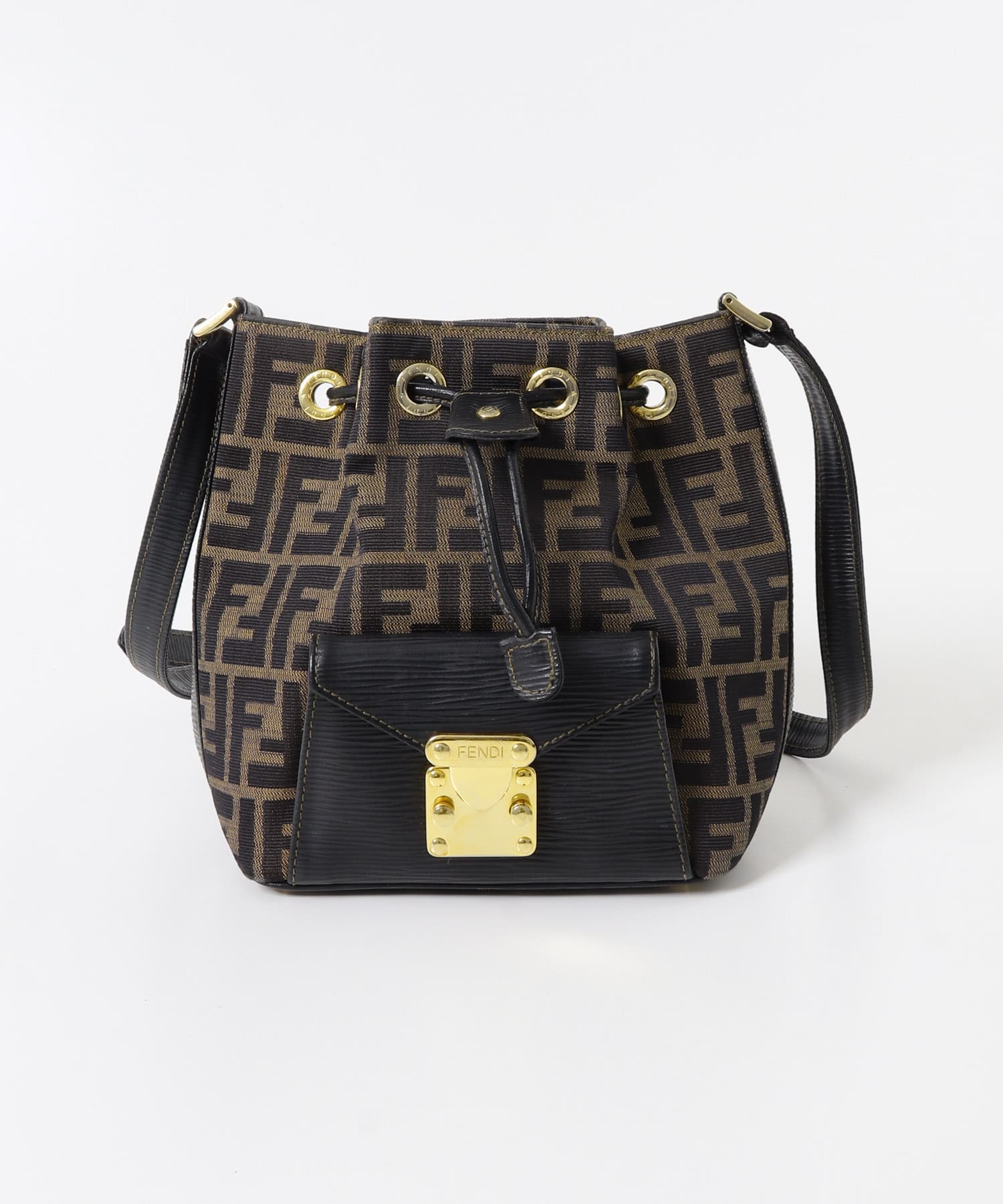 VINTAGE　FENDI 90Sズッカ巾着ショルダー