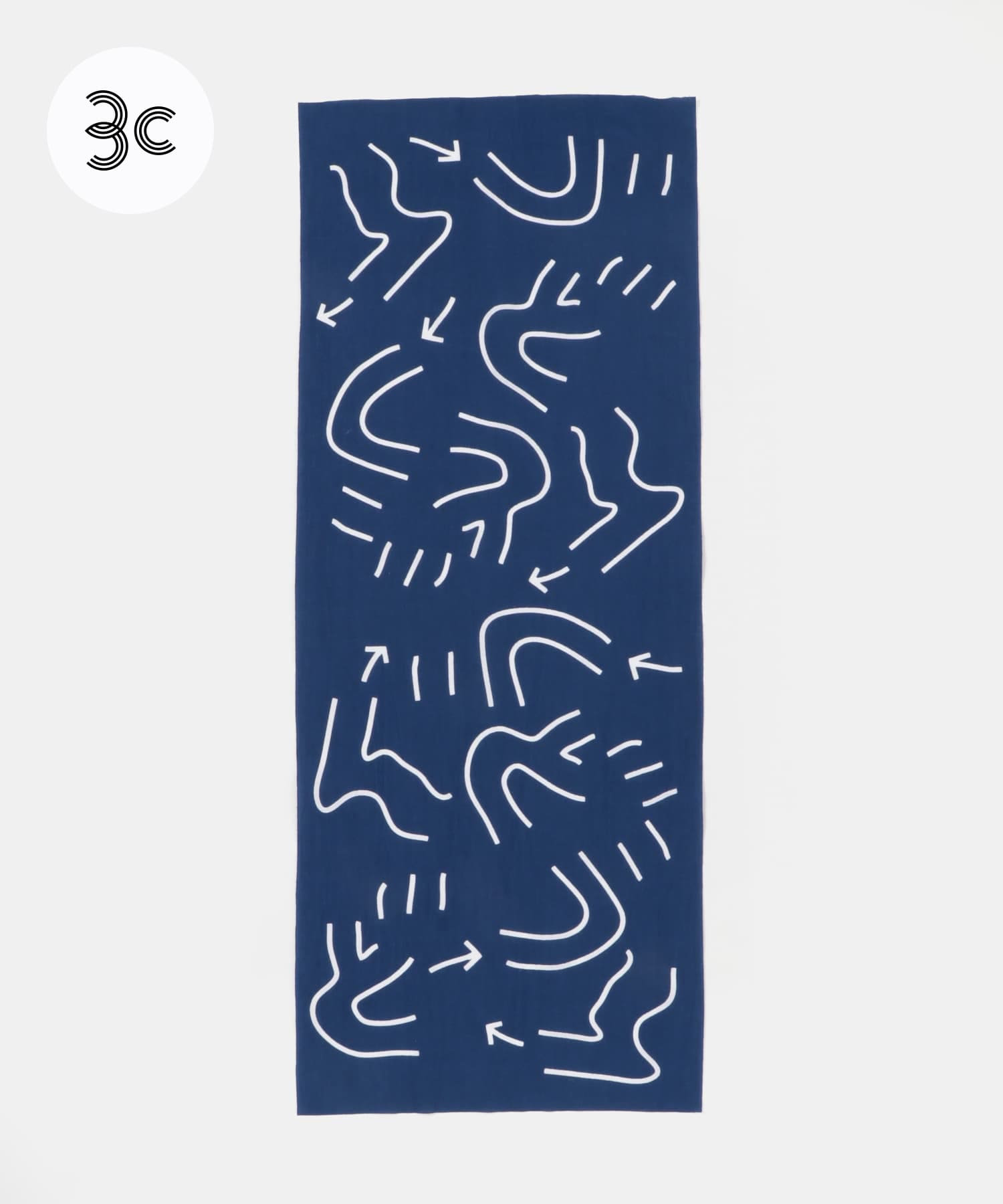 Masanao Hirayama　うどん迷路 てぬぐい2