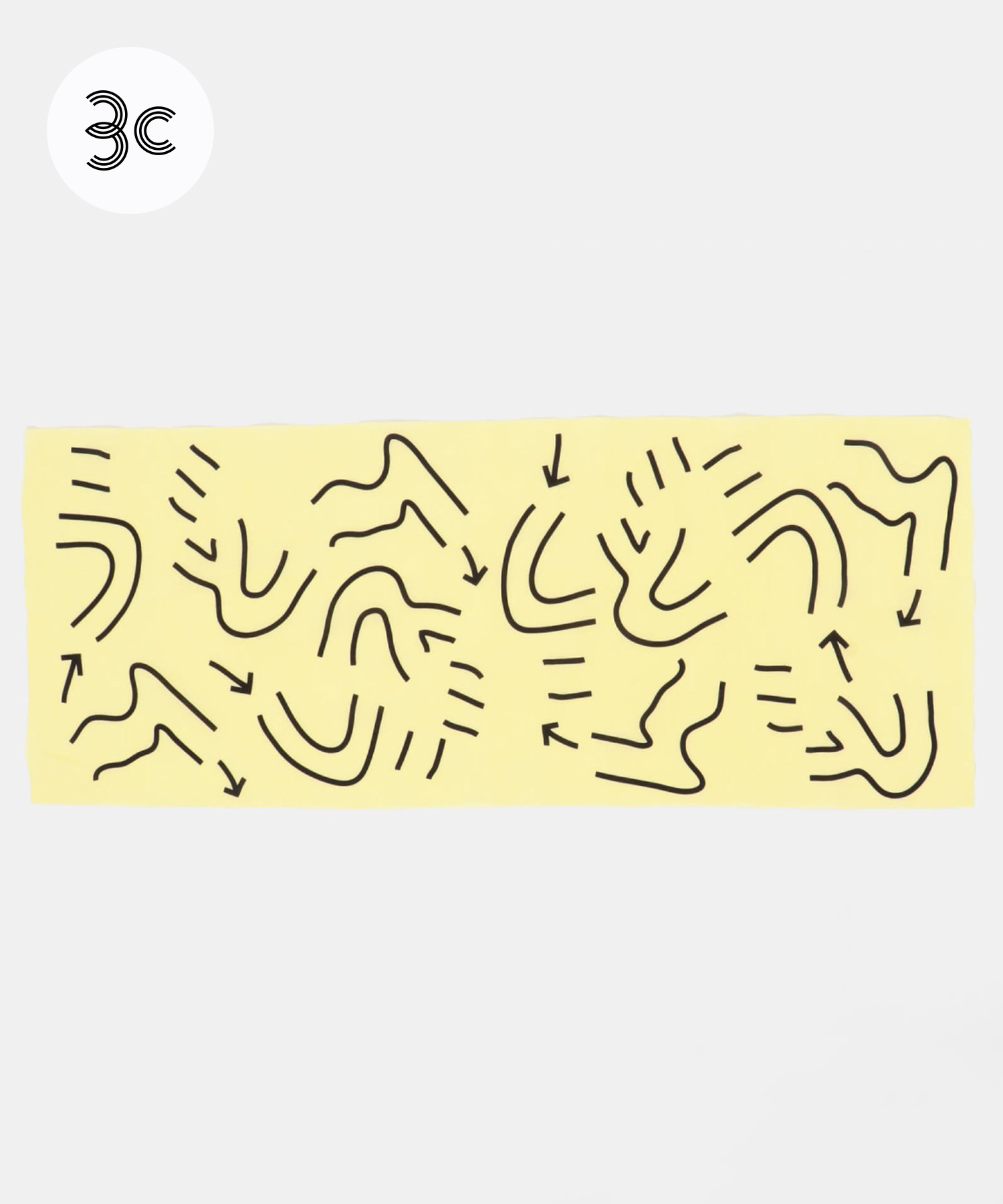 Masanao Hirayama　うどん迷路 てぬぐい2