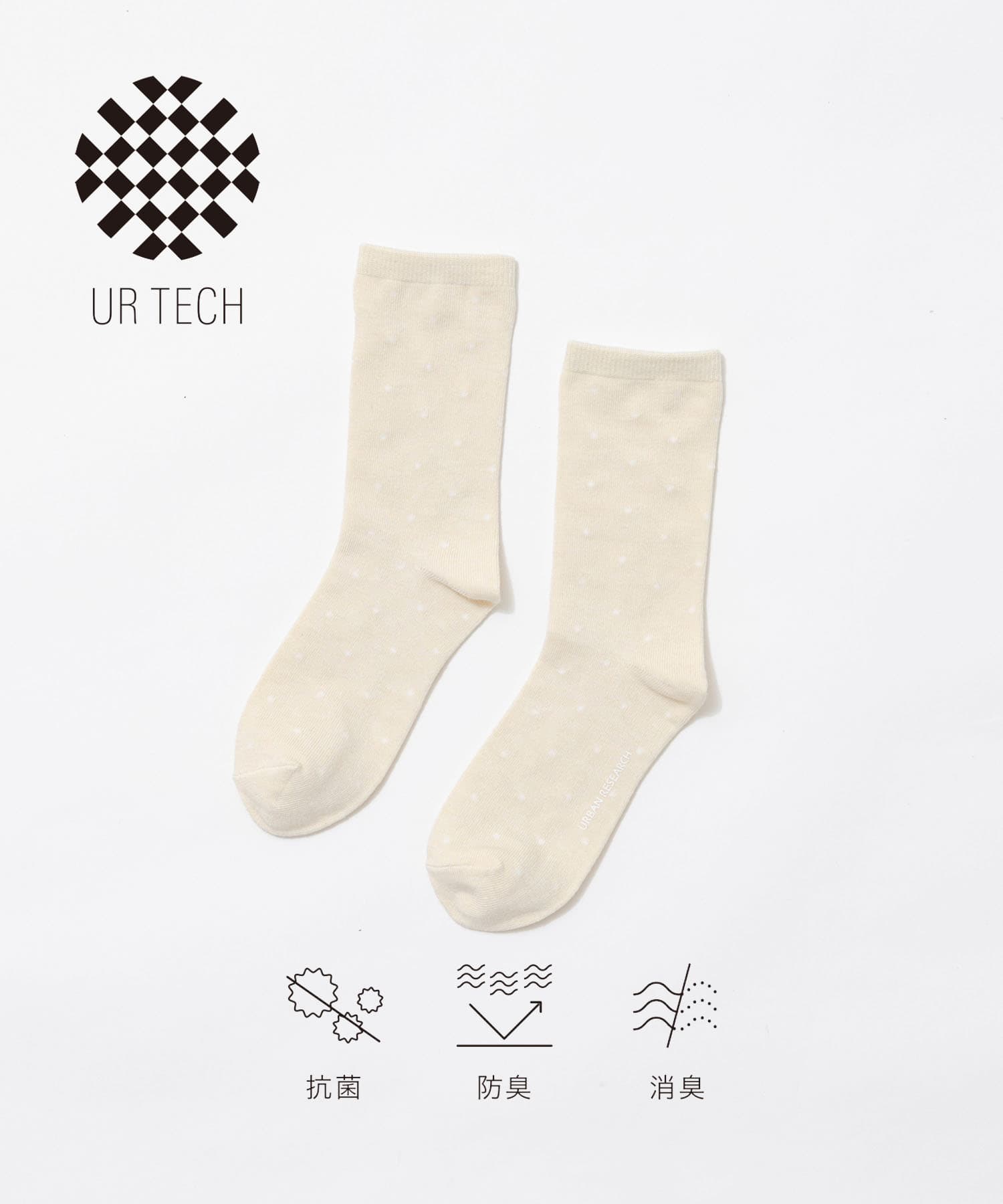 『UR TECH』ドットソックス NAT×OFF 22-24