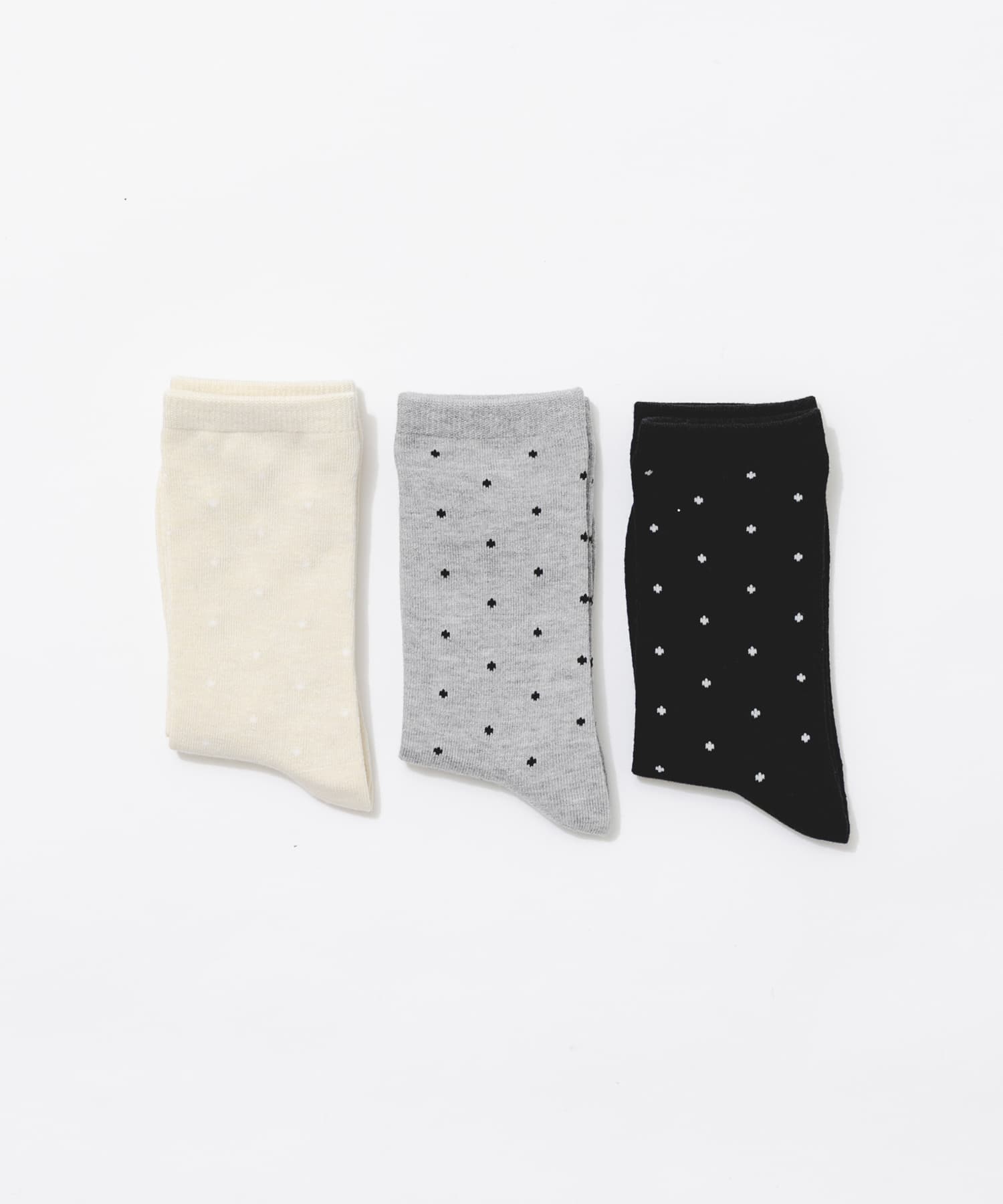 『UR TECH』ドットソックス BLK×OFF 22-24