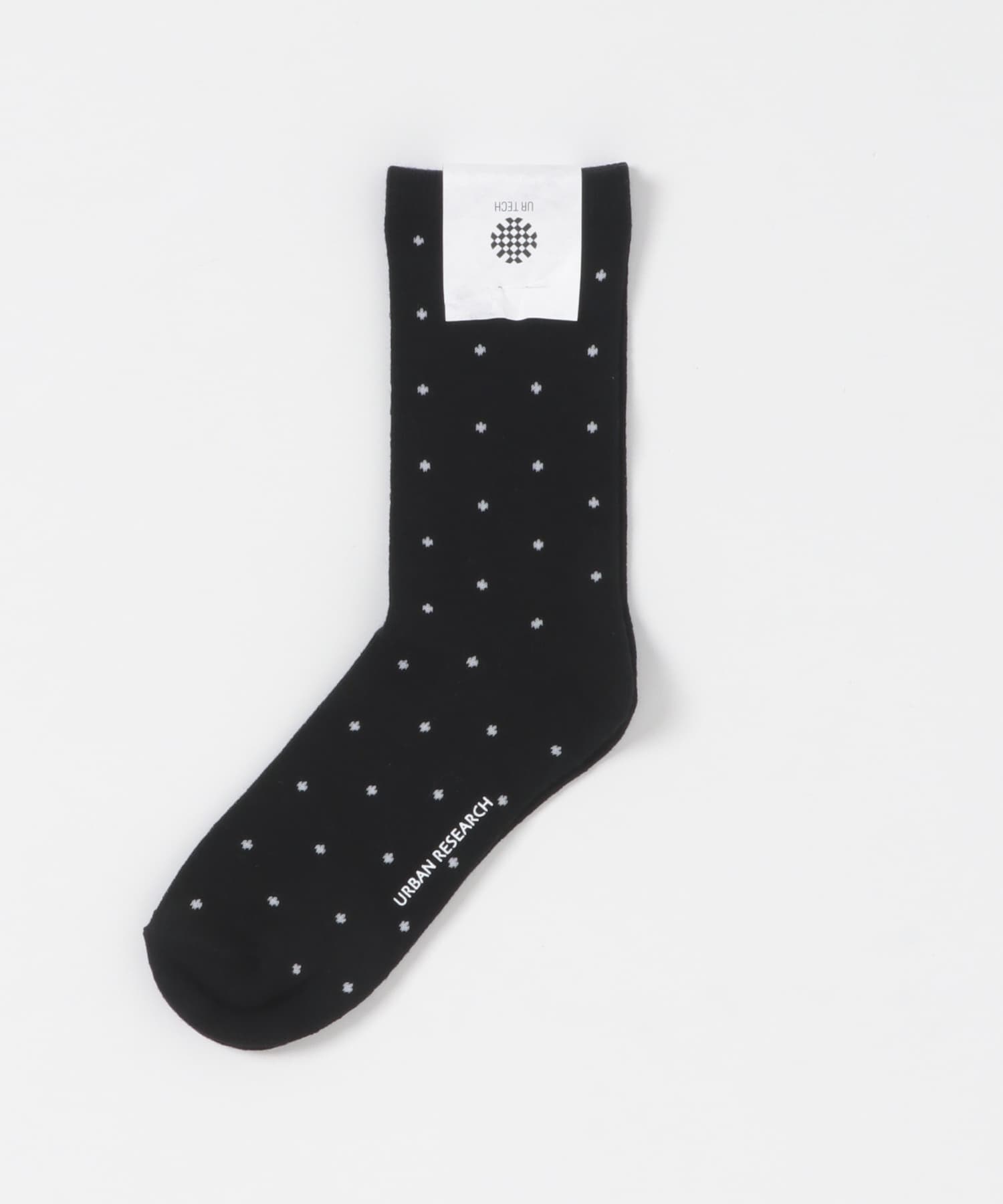 『UR TECH』ドットソックス BLK×OFF 22-24