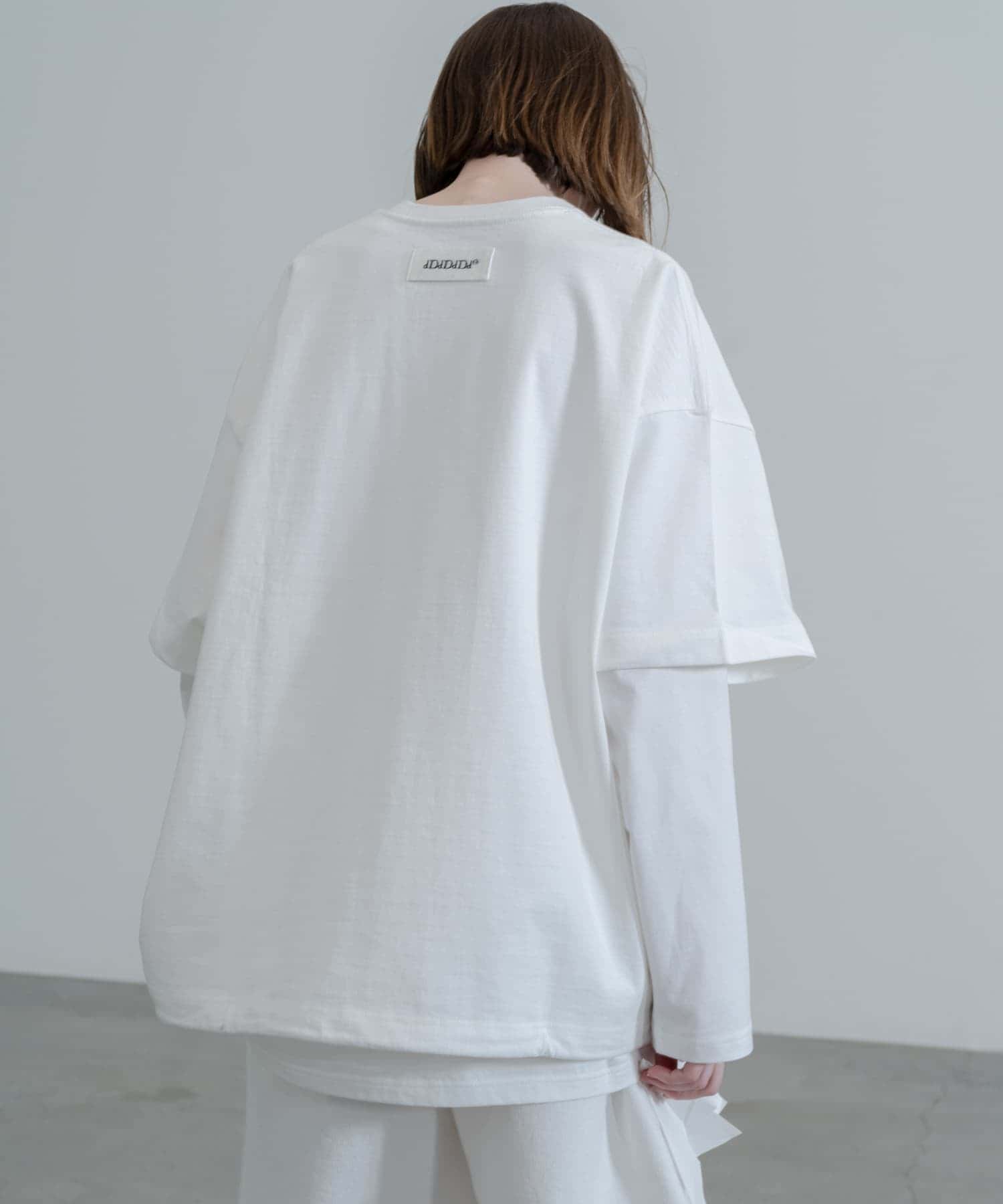 dDdDdDd　BIG DRAWSTRING SHORT-SLEEVE T-SHIRTS WHITE S
