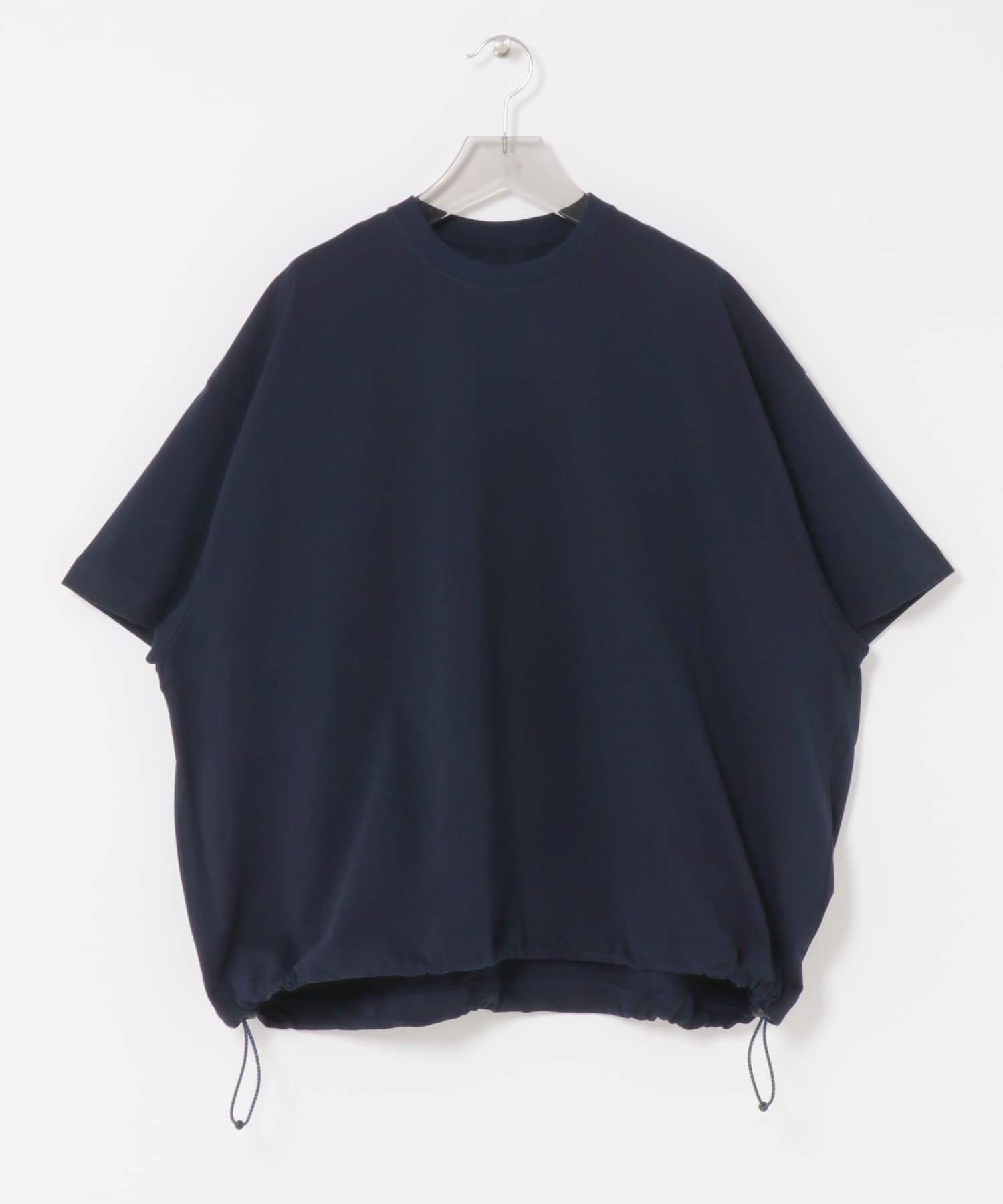 dDdDdDd BIG DRAWSTRING SHORT-SLEEVE T-SHIRTS(S WHITE): トップス