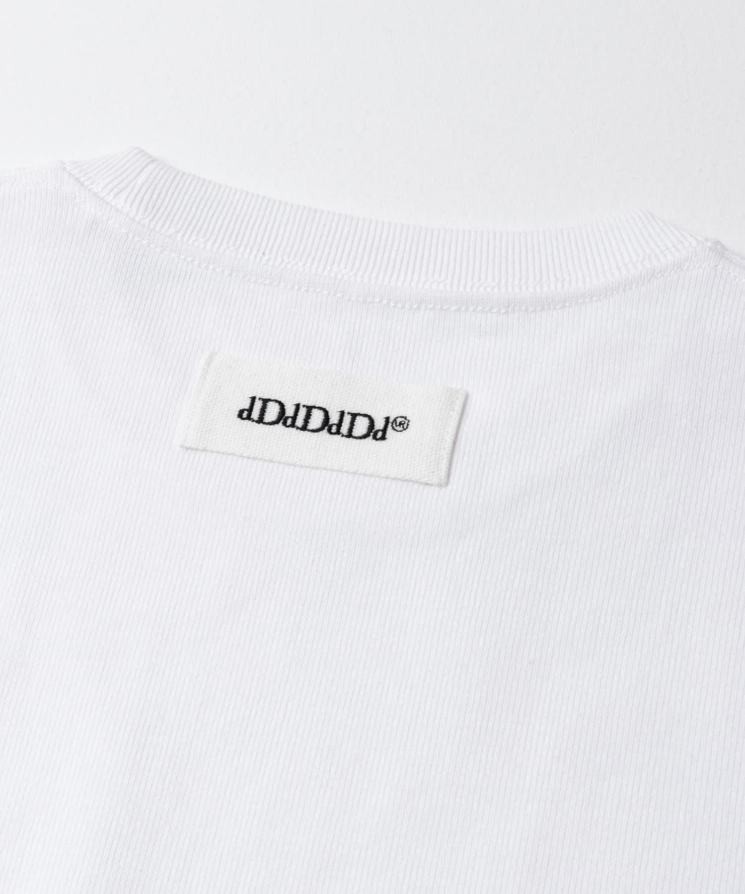 dDdDdDd　SUPER BIG ROUND LONG-SLEEVE T-SHIRTS WHITE S