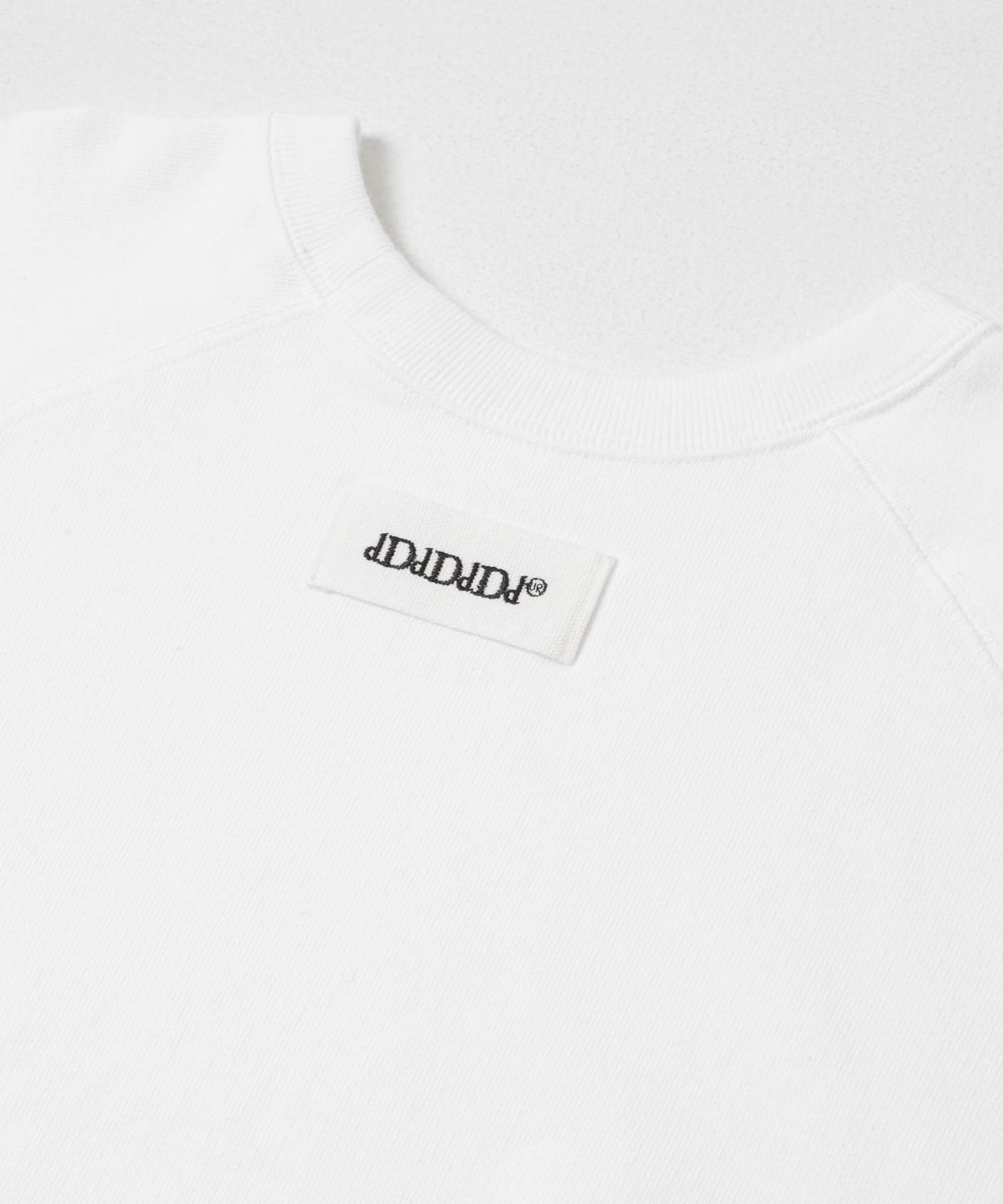 dDdDdDd　RAGLAN SLEEVE CREW SWEAT WHITE S