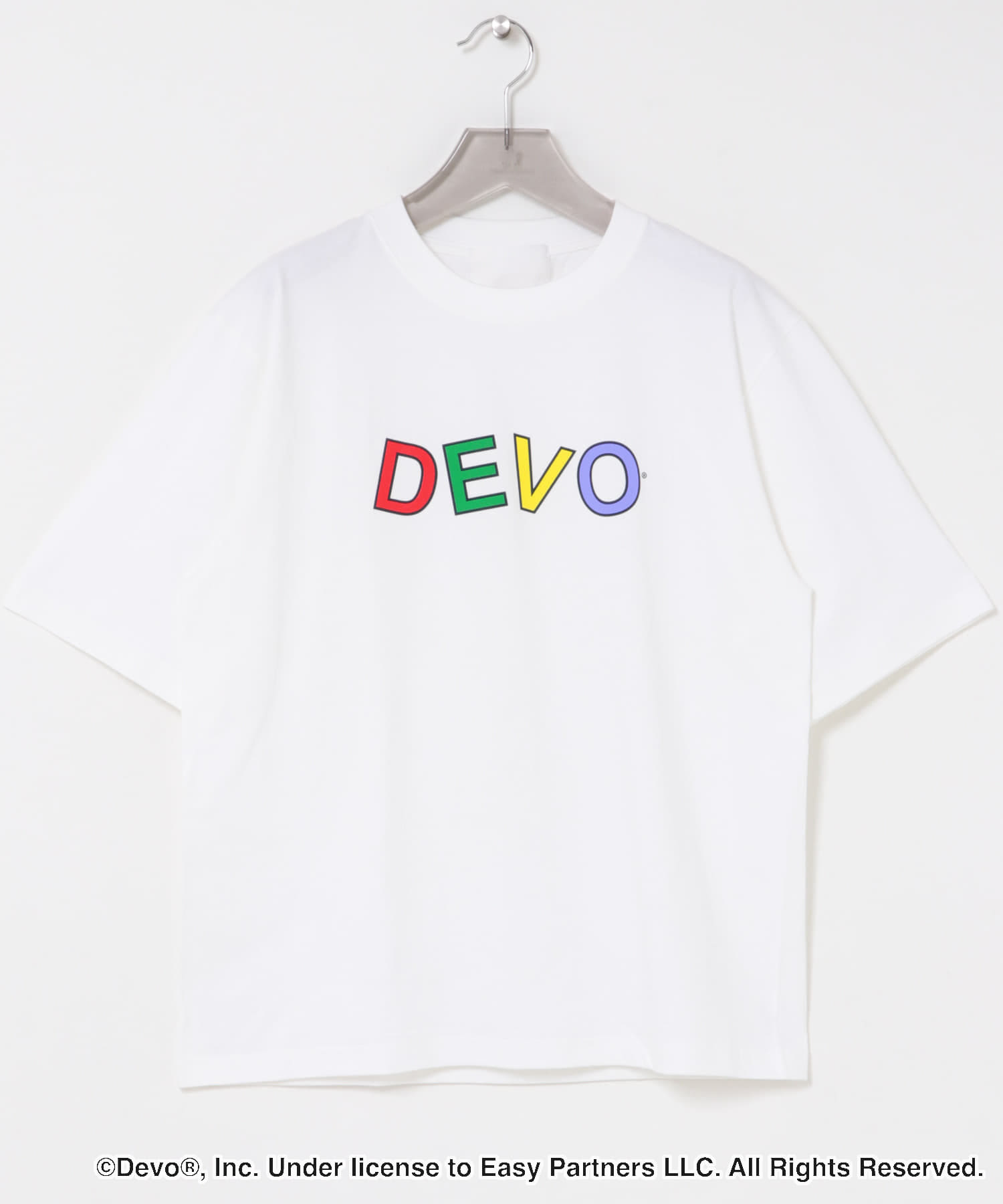 URBAN RESEARCH iD　DEVO LOGO T-SHIRTS WHITE M