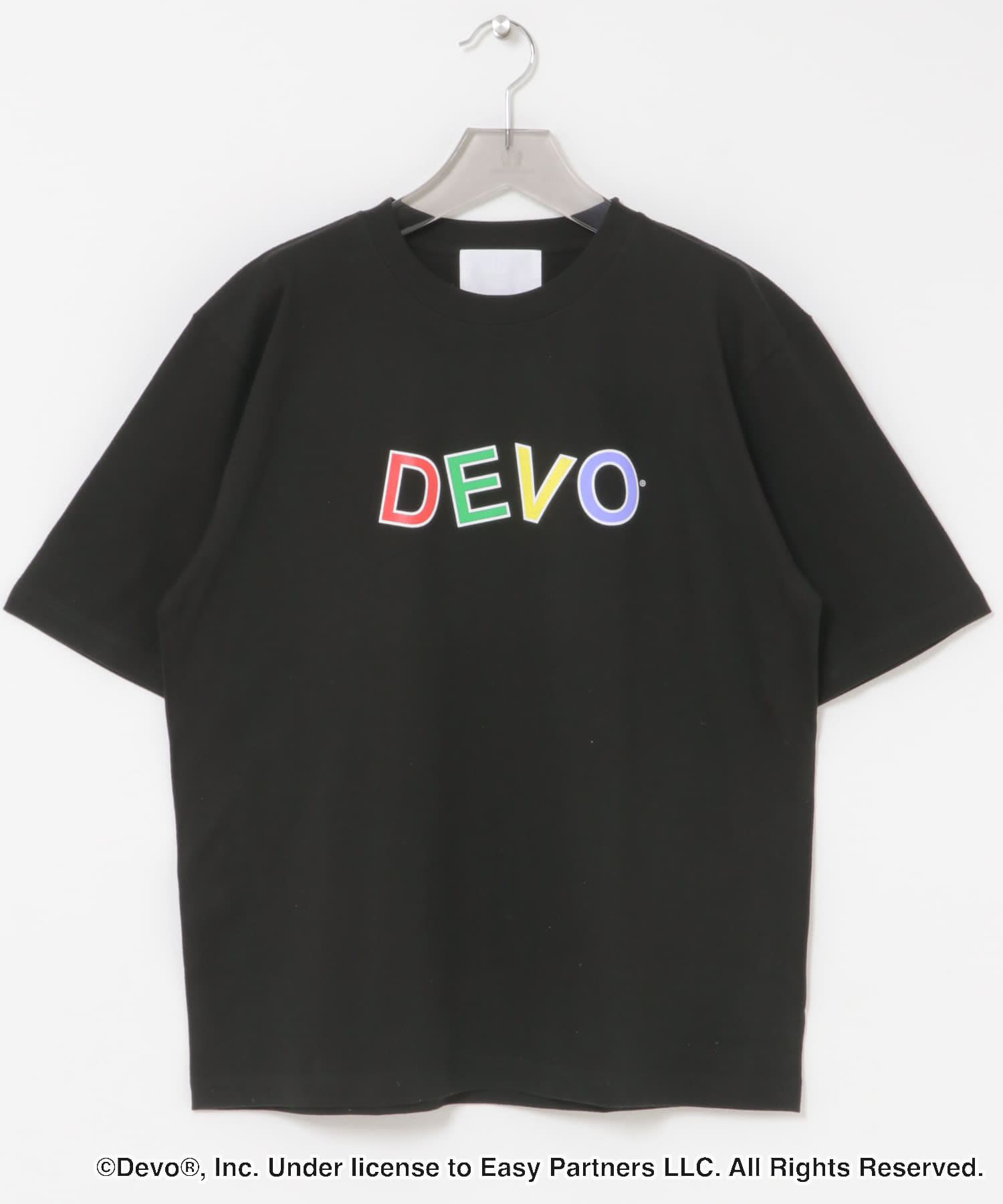 URBAN RESEARCH iD　DEVO LOGO T-SHIRTS BLACK M