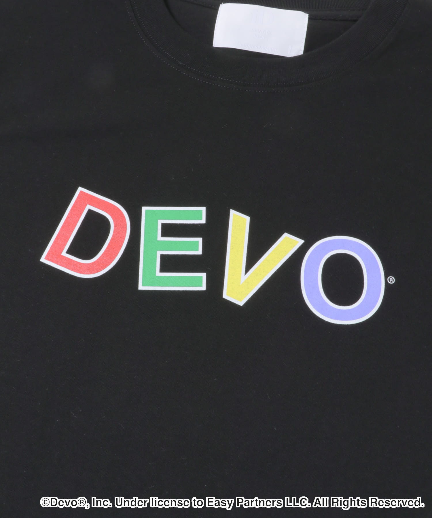 URBAN RESEARCH iD　DEVO LOGO T-SHIRTS BLACK M