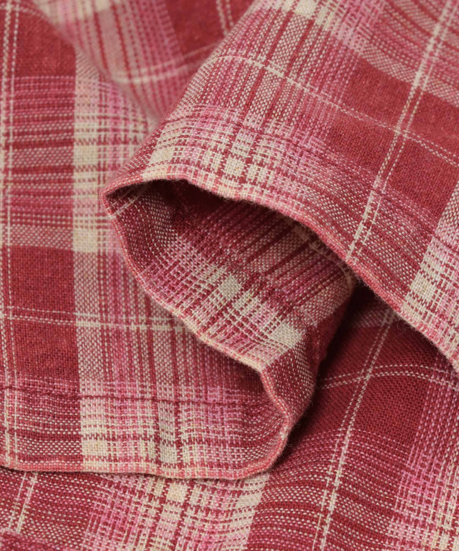 URBAN RESEARCH iD　FADE CHECK WESTERN SHIRTS RED M