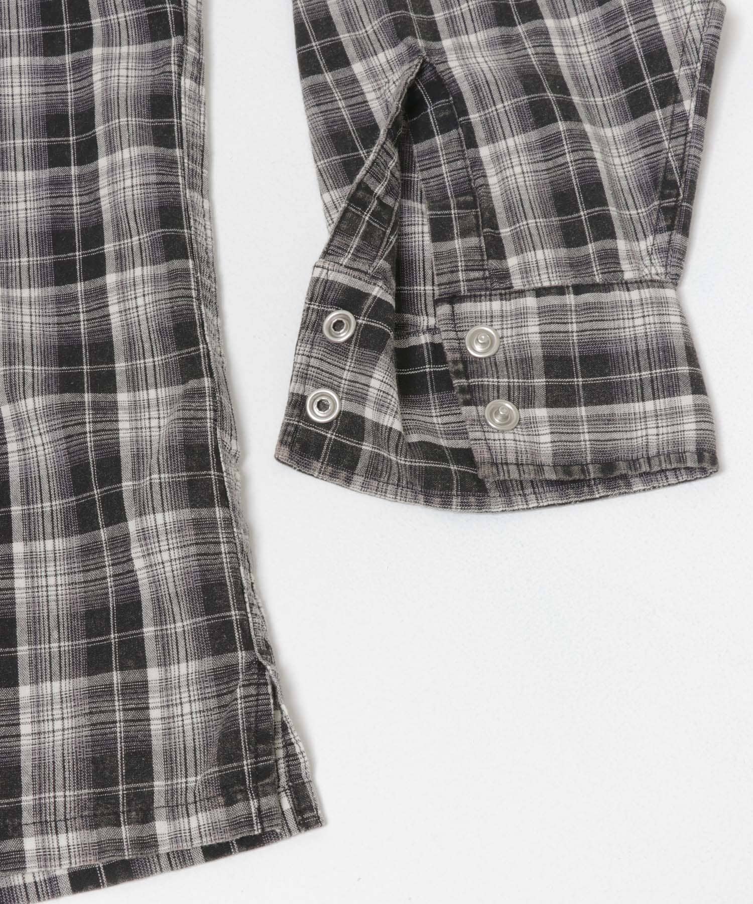 URBAN RESEARCH iD　FADE CHECK WESTERN SHIRTS BLACK M