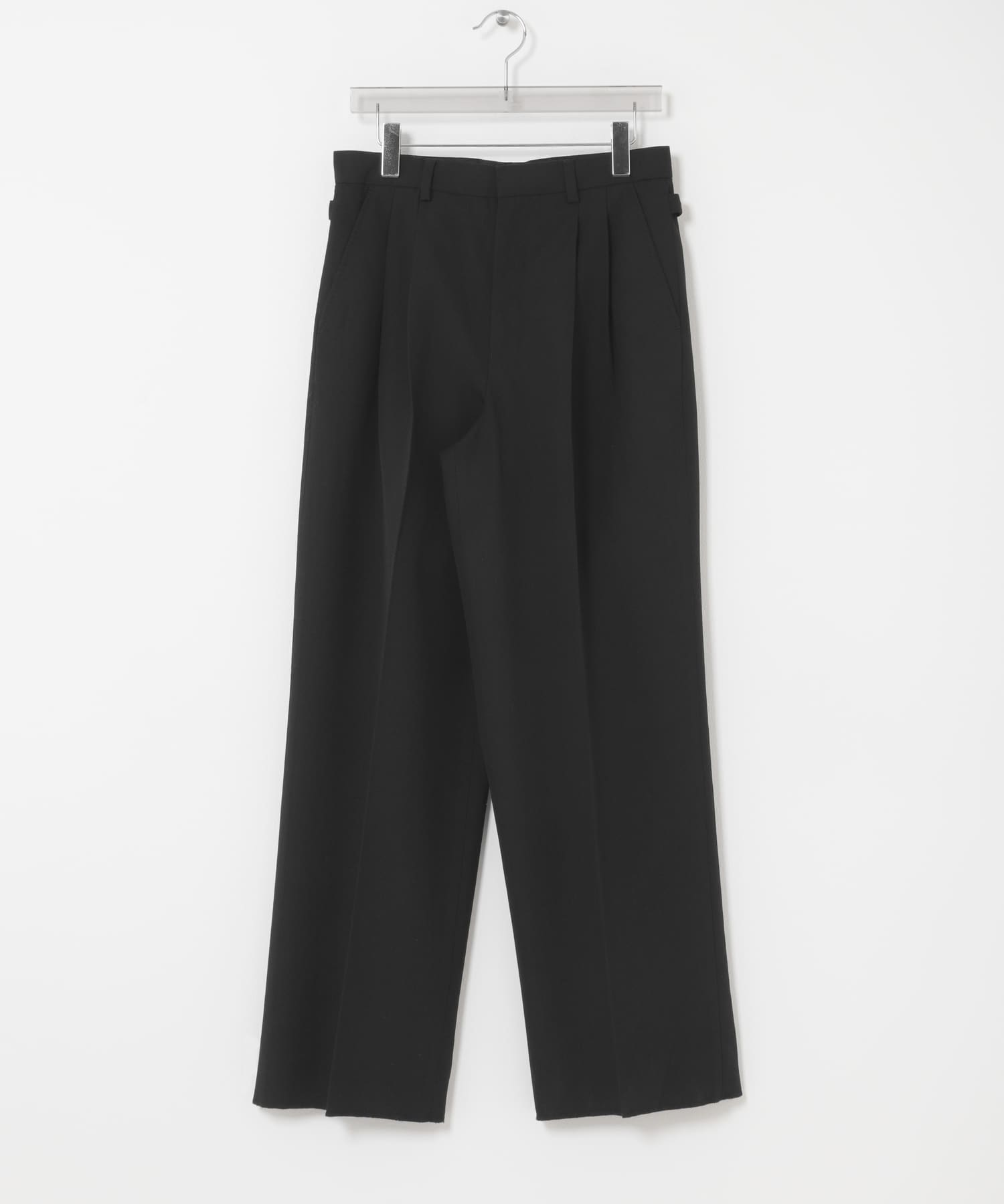 new basic　HIGH TWIST WOOL TROUSER BLACK M