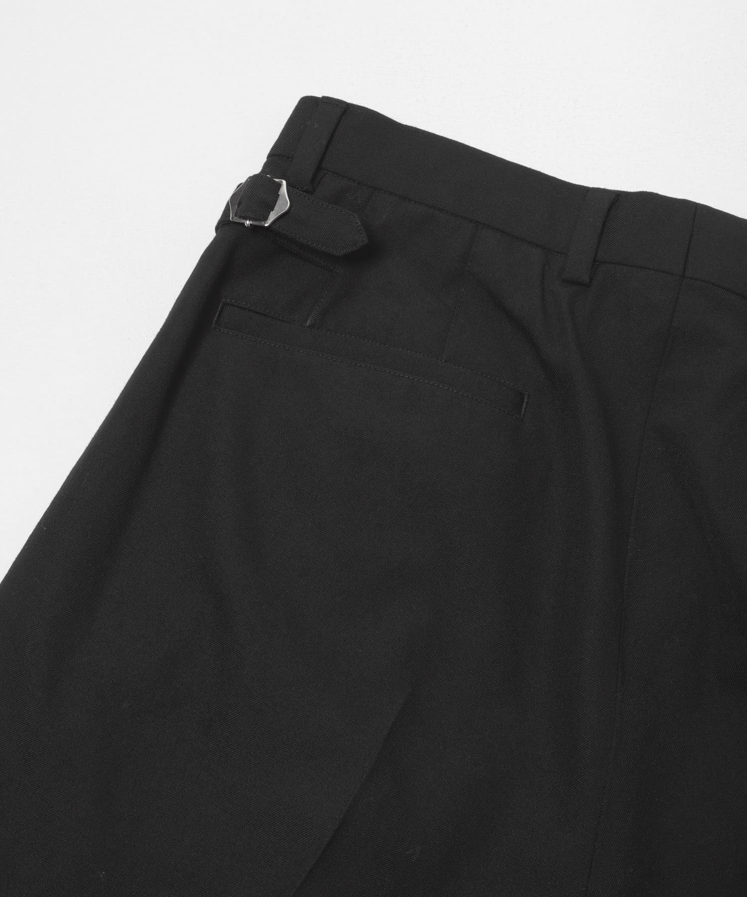 new basic　HIGH TWIST WOOL TROUSER BLACK M