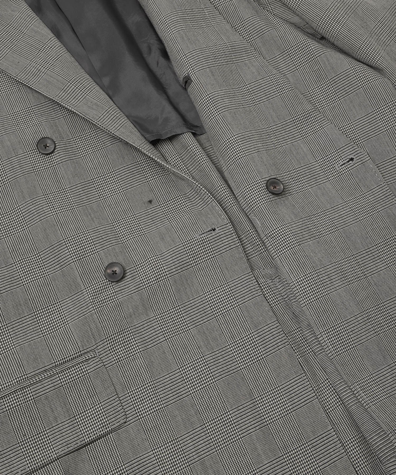 new basic　HIGH TWIST WOOL W JACKET CHECK M