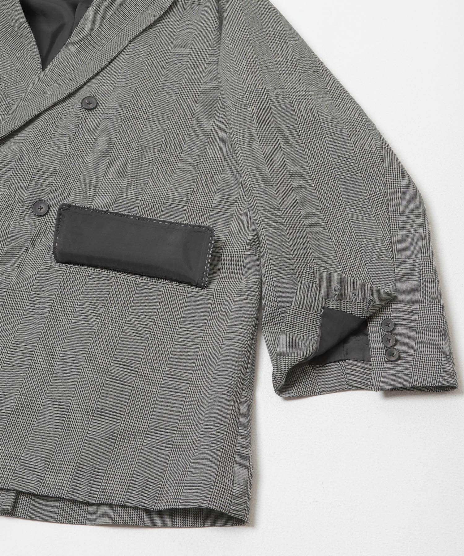 new basic　HIGH TWIST WOOL W JACKET CHECK M