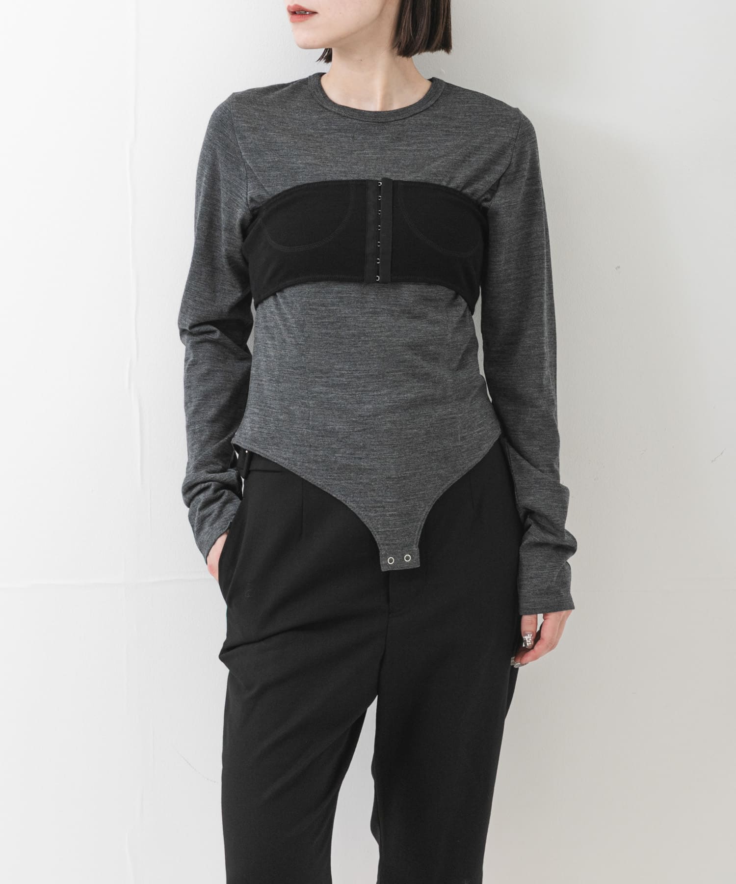 new basic　WASHABLE WOOL CONTOUR TOP