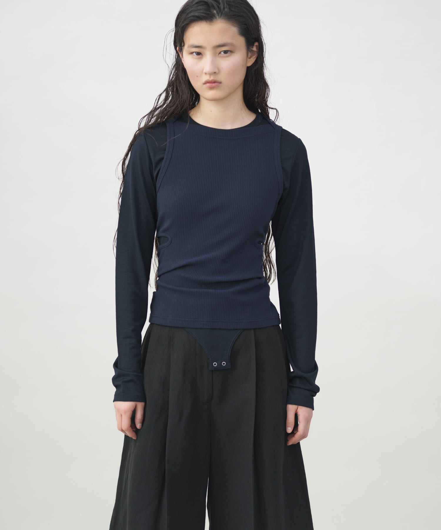 new basic　WASHABLE WOOL CONTOUR TOP
