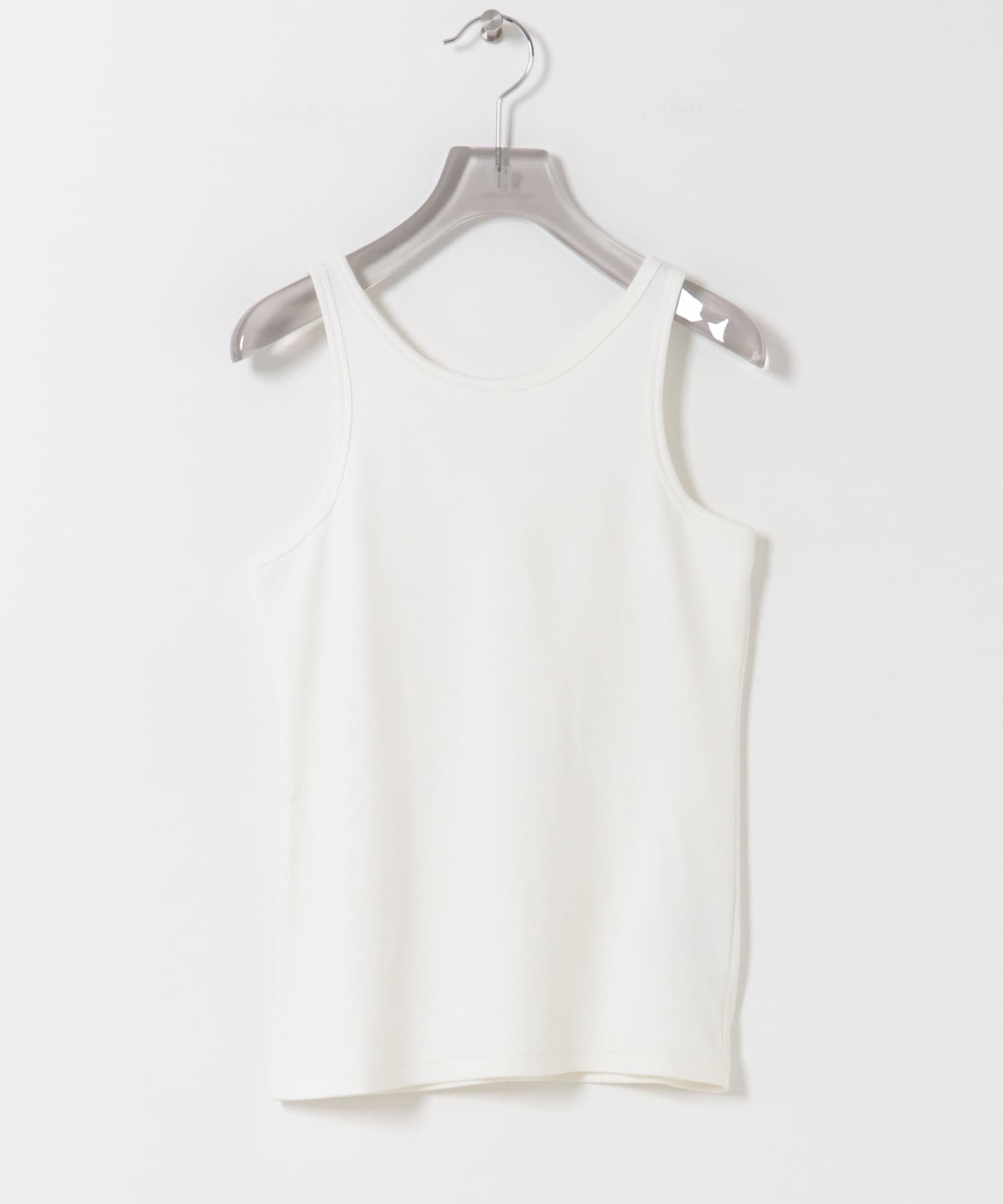new basic　DEEP CUT W FACE TANK OFF WHITE Free