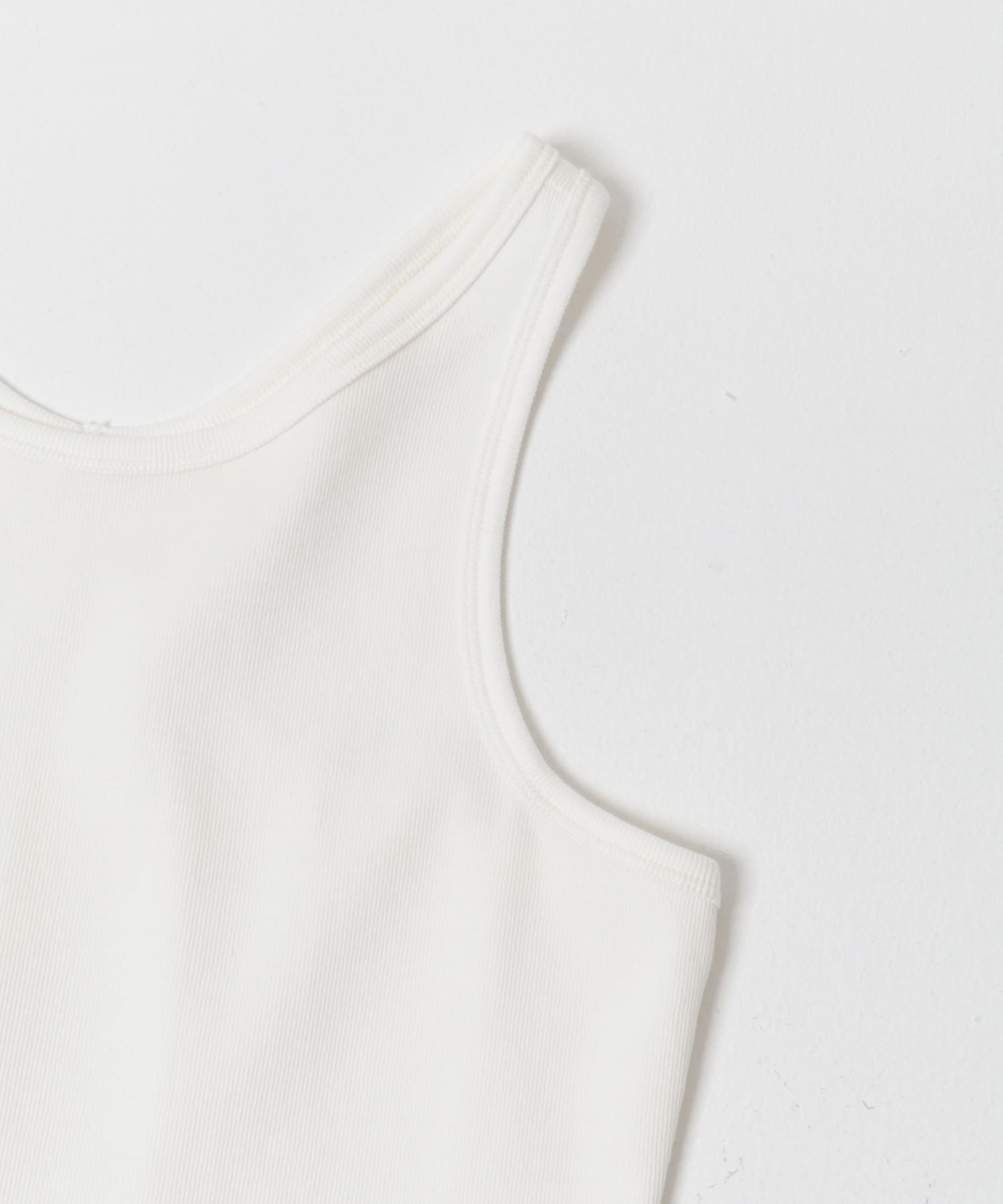 new basic　DEEP CUT W FACE TANK OFF WHITE Free