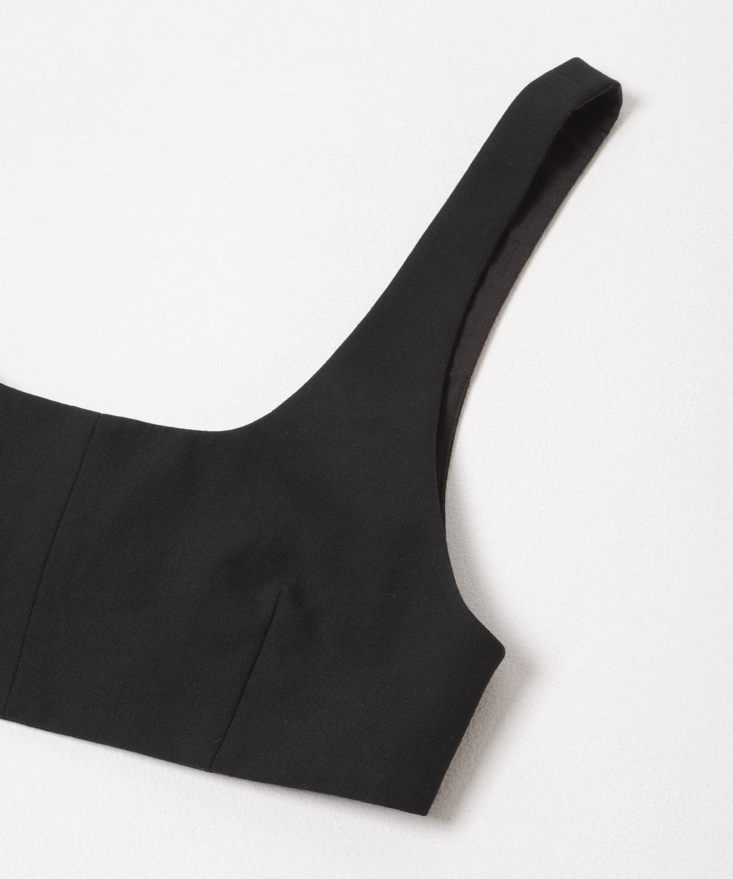 new basic　HIGH TWIST WOOL BUSTIER BLACK Free