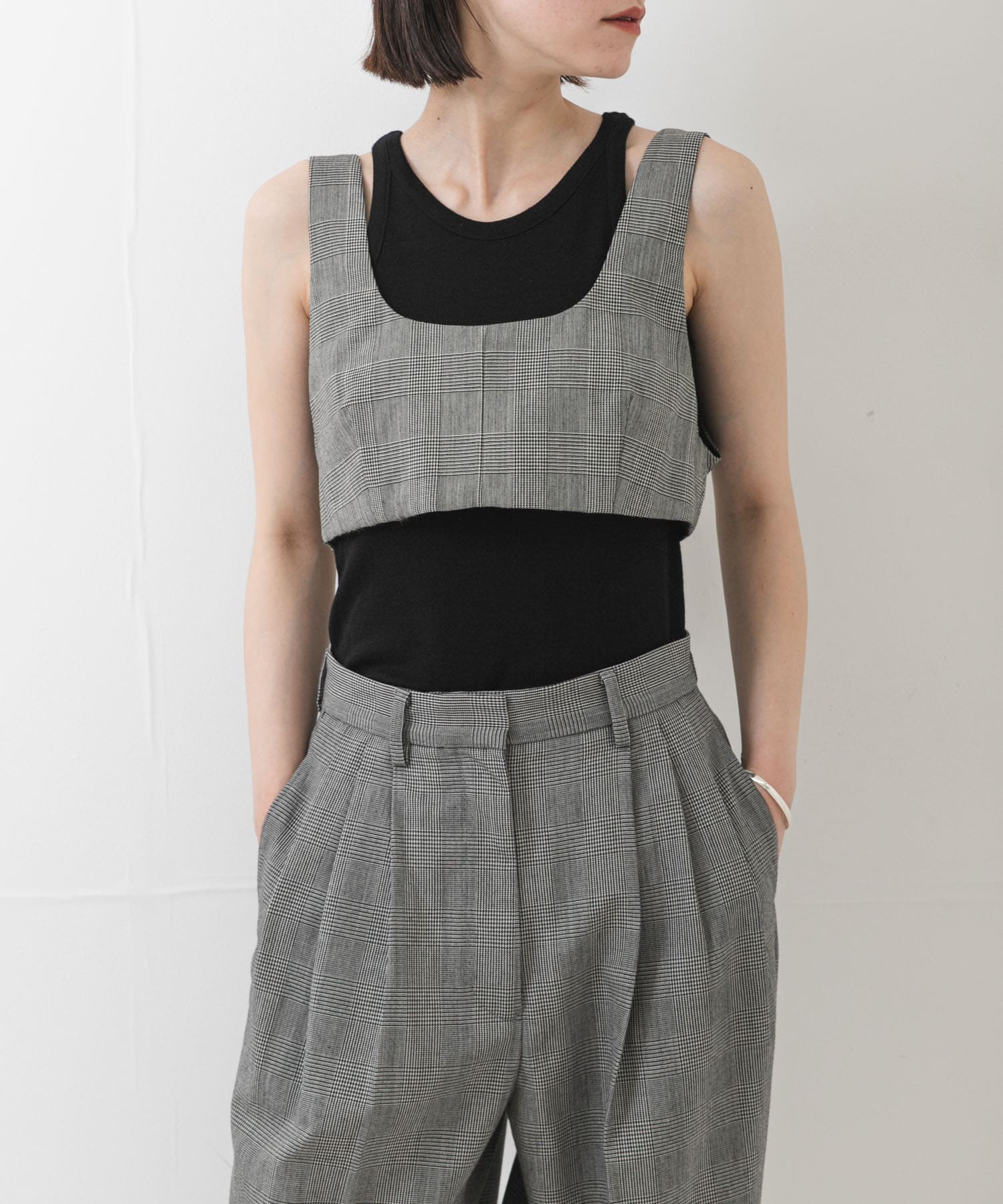 new basic　HIGH TWIST WOOL BUSTIER