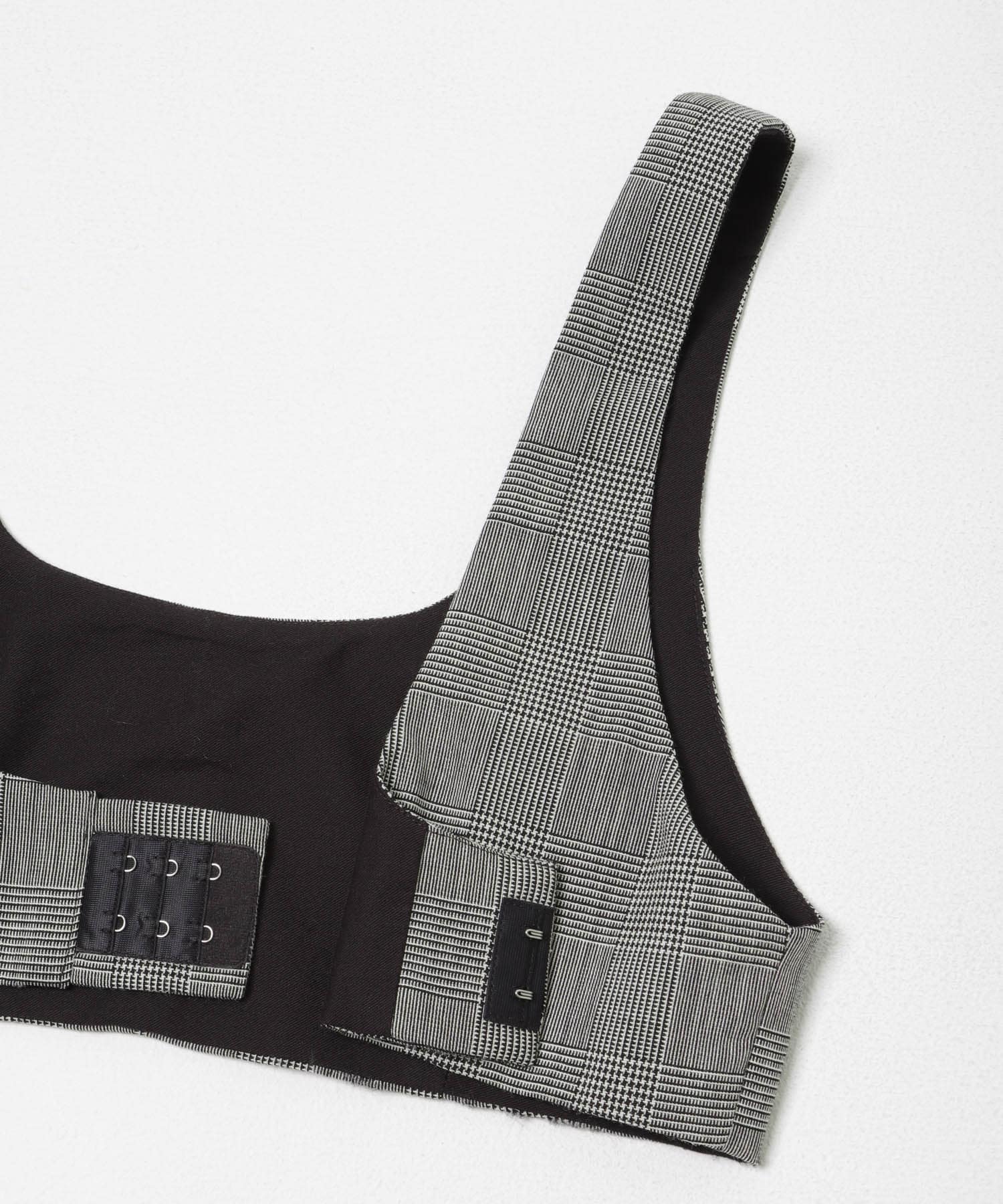 new basic　HIGH TWIST WOOL BUSTIER CHECK Free