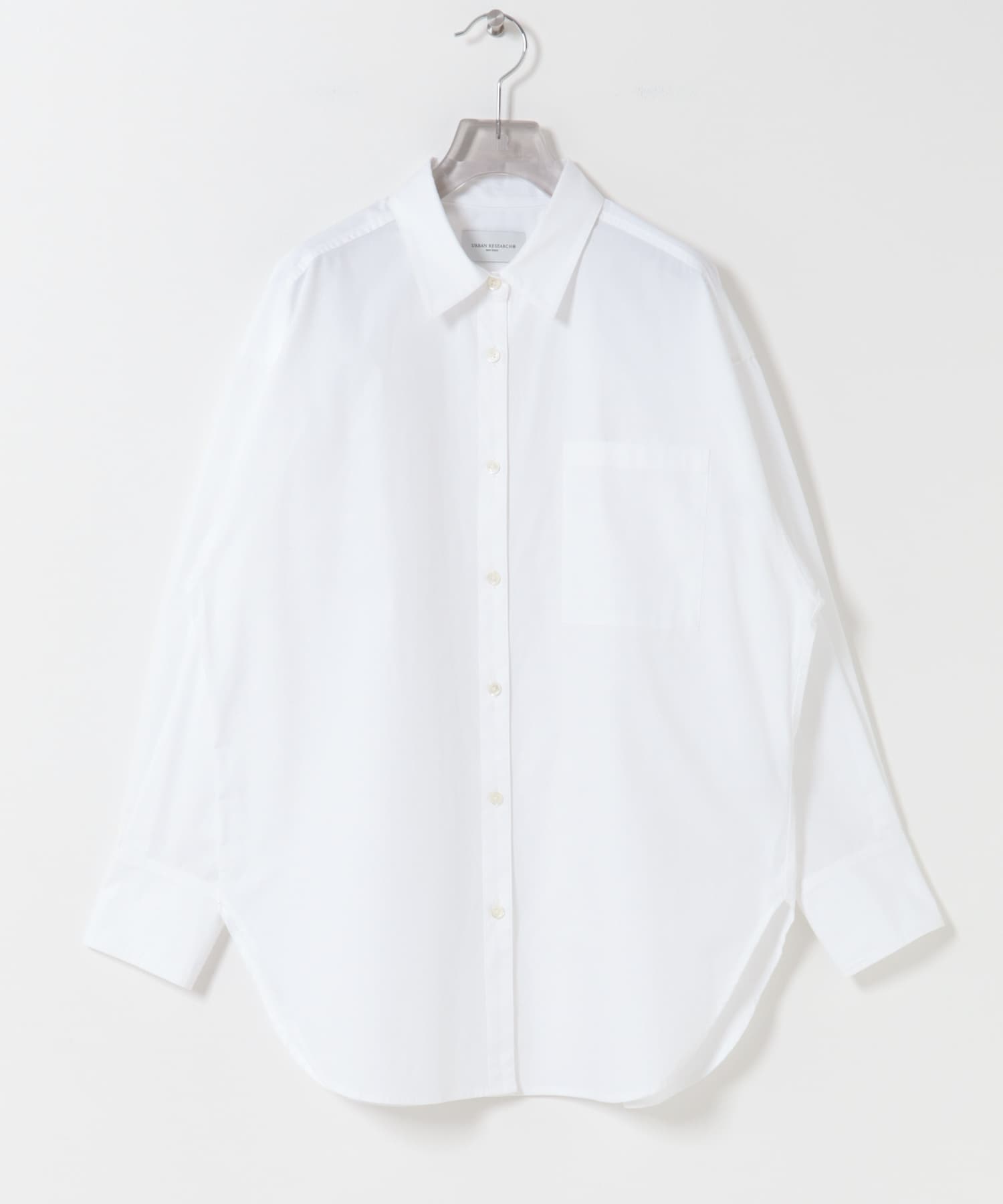 new basic　BROAD BIG SHIRTS WHITE Free