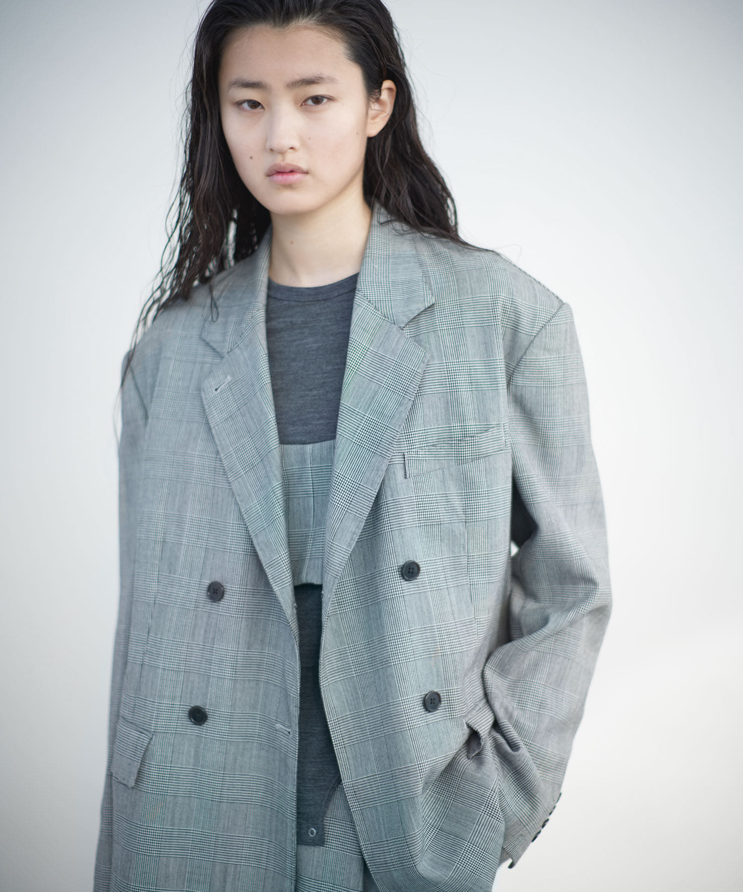 new basic　HIGH TWIST WOOL JACKET