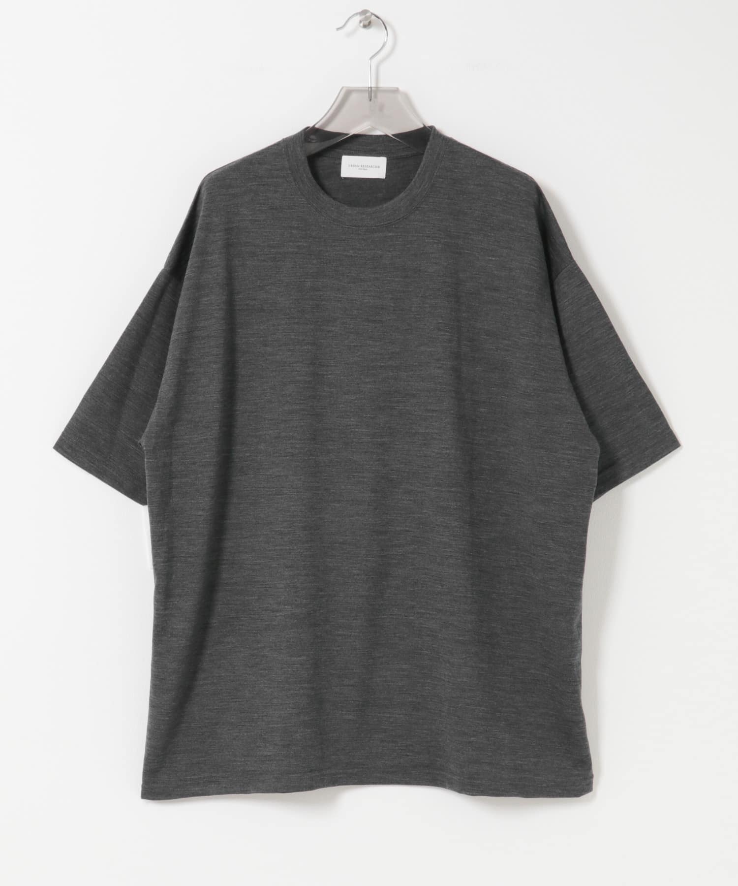 『洗濯可』new basic　WASHABLE MERINO WOOL T-SHIRTS CHARCOAL M