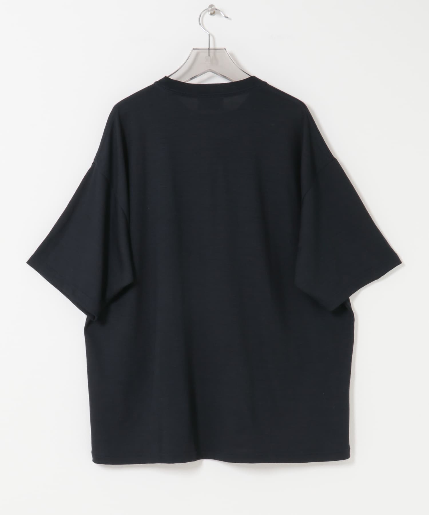 『洗濯可』new basic　WASHABLE MERINO WOOL T-SHIRTS NAVY M