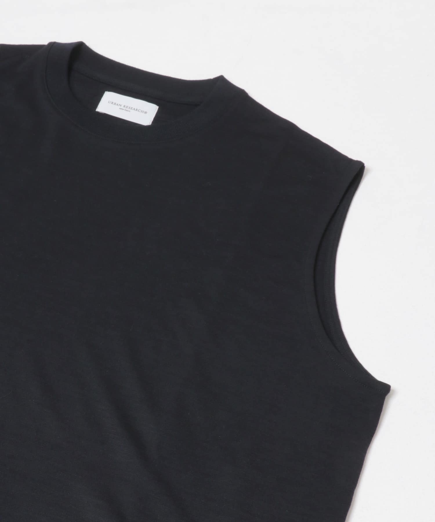 new basic　WASHABLE MERINO WOOL NO-SLEEVE NAVY M