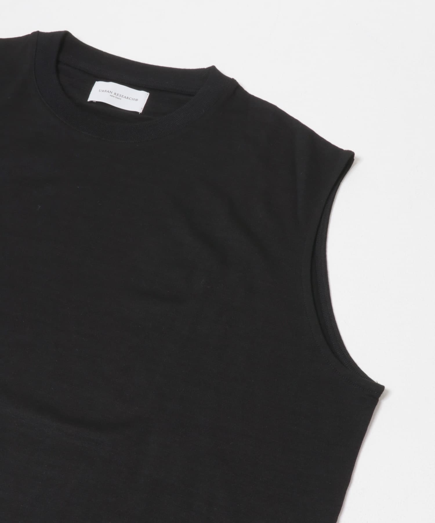 new basic　WASHABLE MERINO WOOL NO-SLEEVE BLACK M
