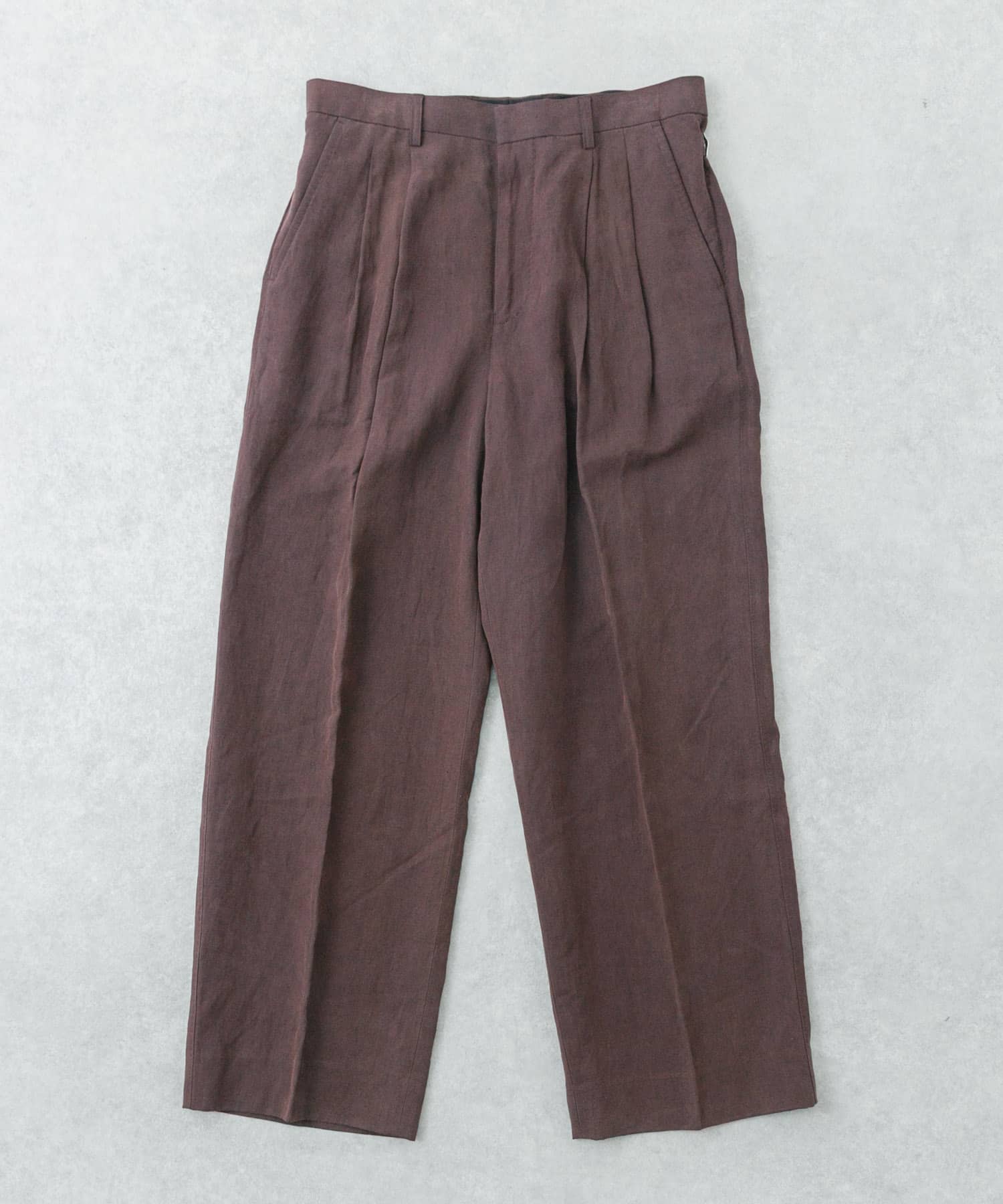 new basic　SILK LINEN TROUSER