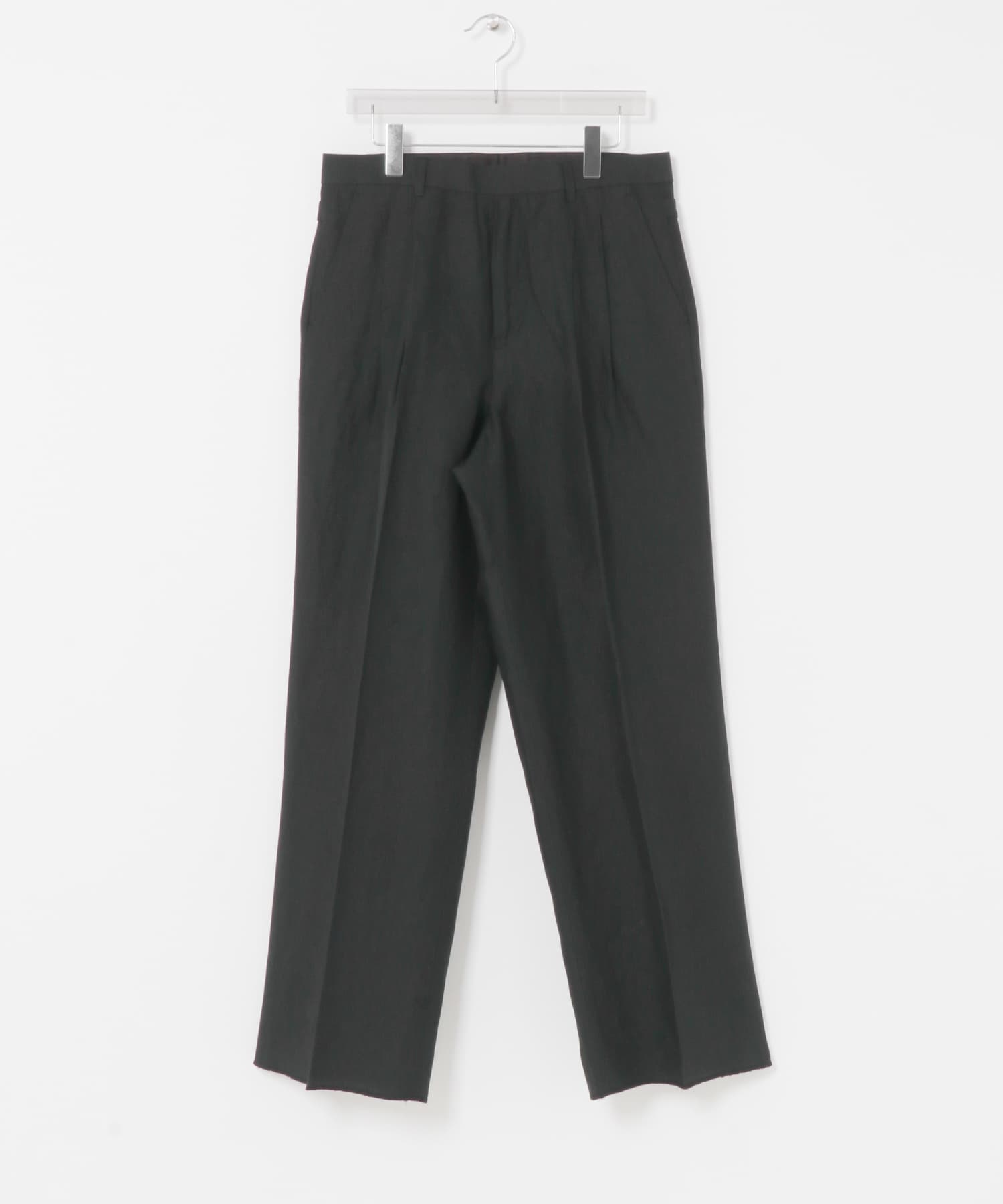 new basic　SILK LINEN TROUSER