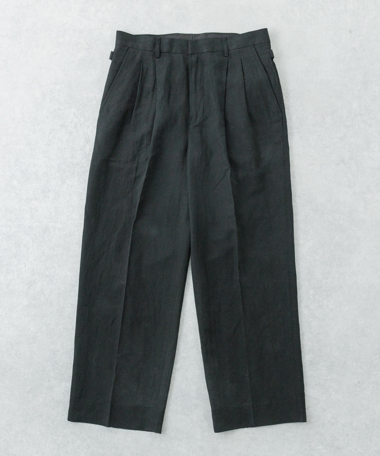 new basic　SILK LINEN TROUSER