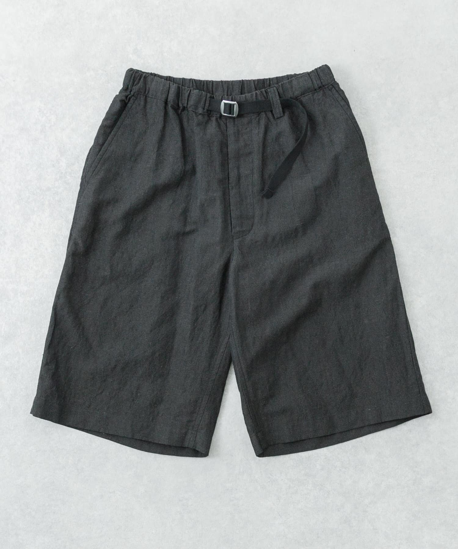 new basic　WOOL LINEN SHORT PANTS