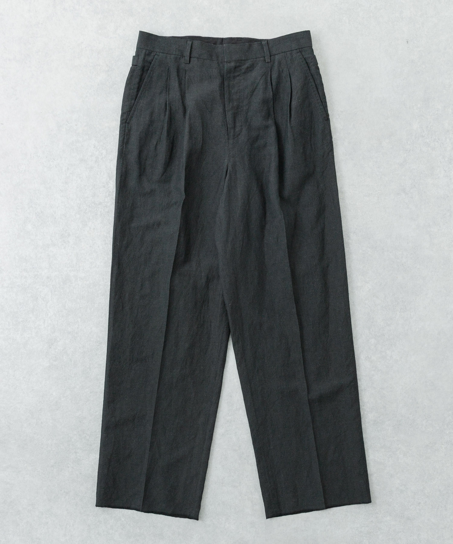 new basic　WOOL LINEN TROUSER
