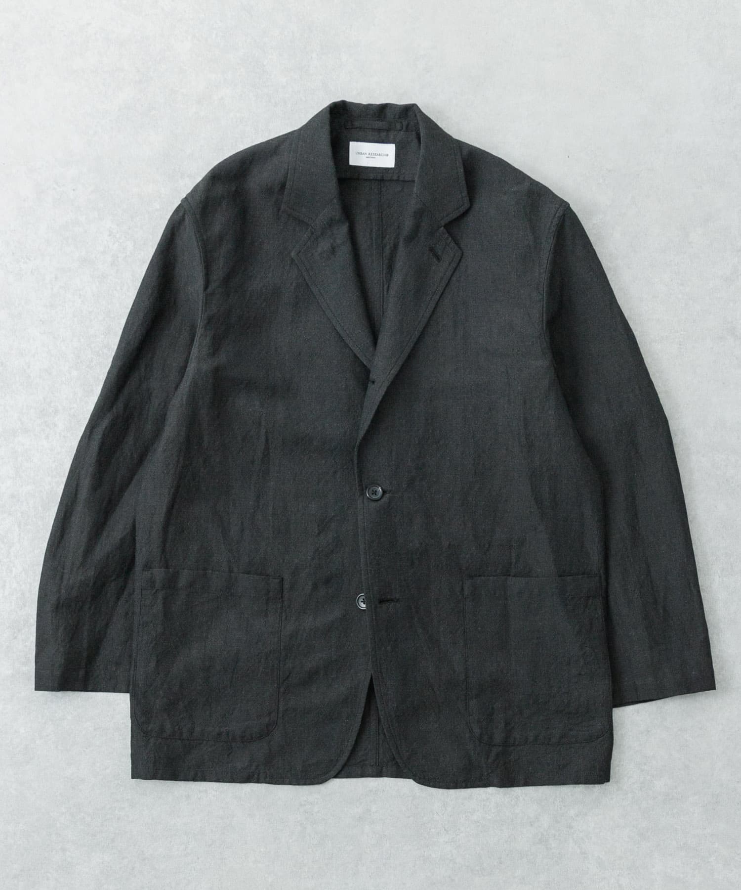 new basic　WOOL LINEN SINGLE SHIRTS JACKET