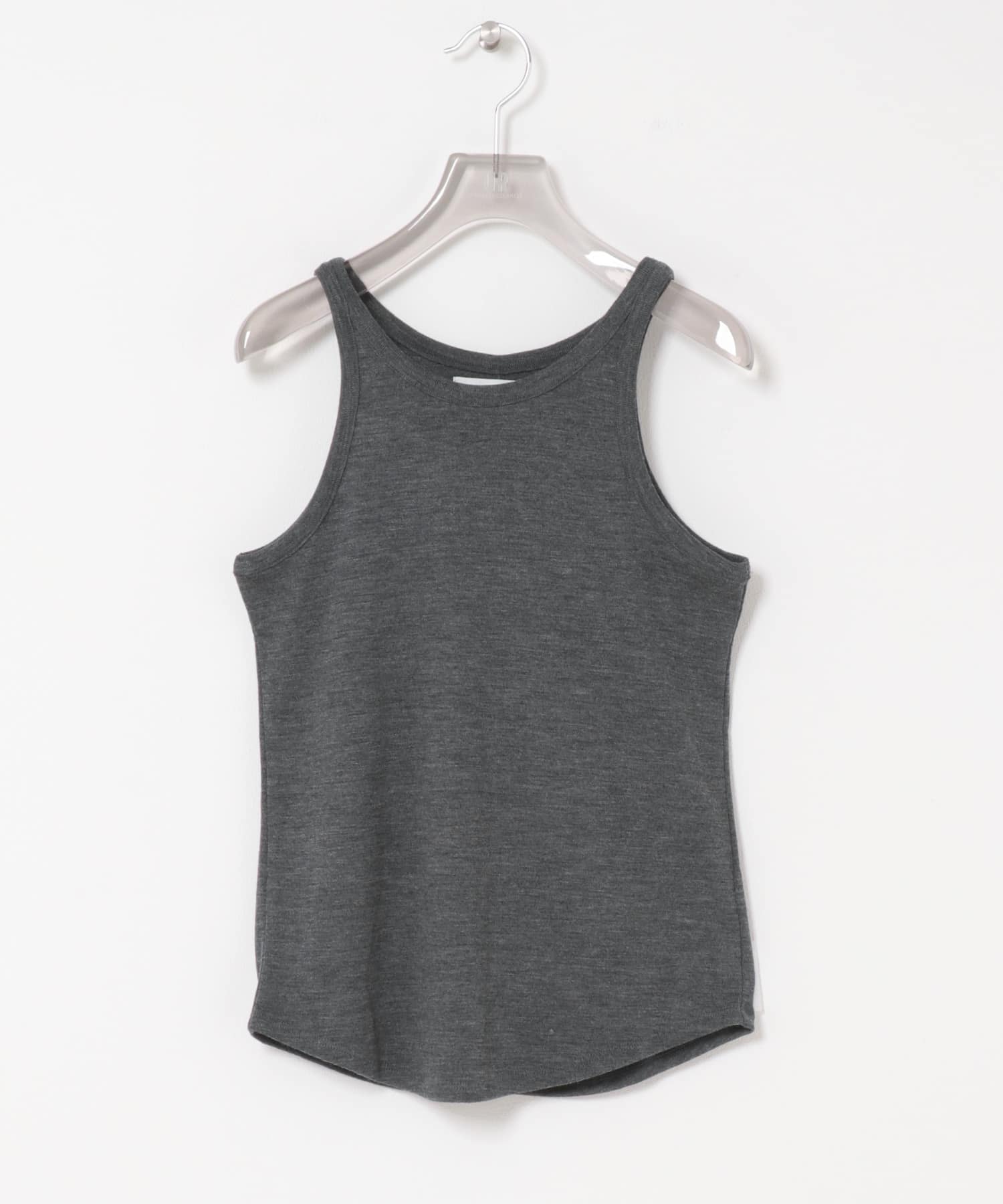 new basic　WASHABLE WOOL TANK TOP CHARCOAL 38