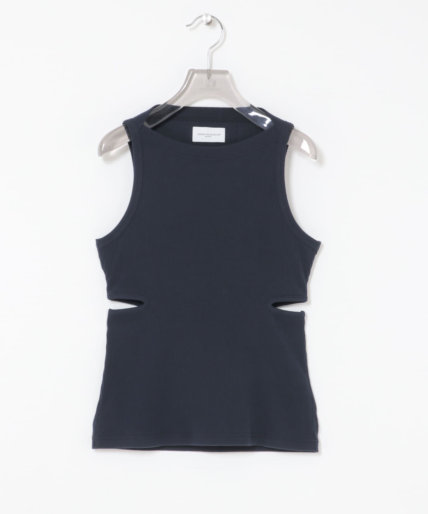 new basic　SIDE SLIT RIB TOPS