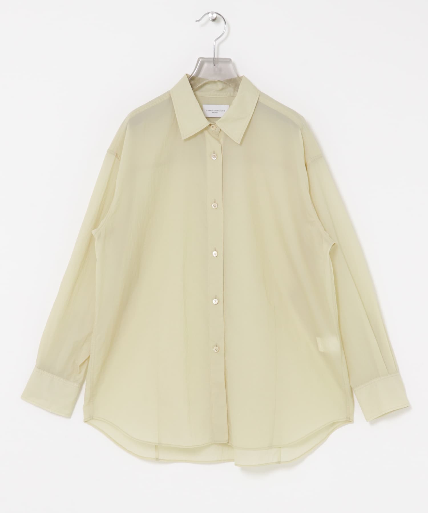 new basic　AIR SHEER SHIRTS LT BEIGE Free